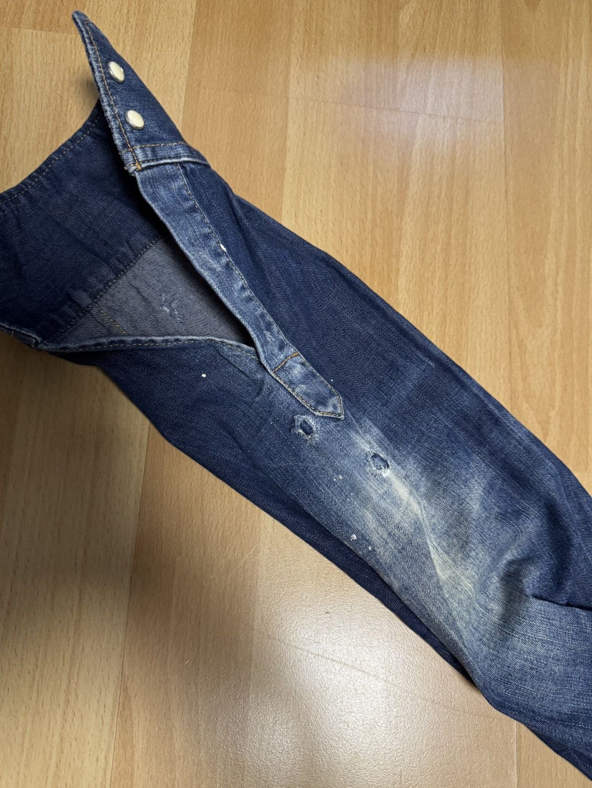 Dsquared2 SS/17 Dsquared2 Denim Jacket Studs Paint Splatter Western Size US S / EU 44-46 / 1 - 9 Thumbnail