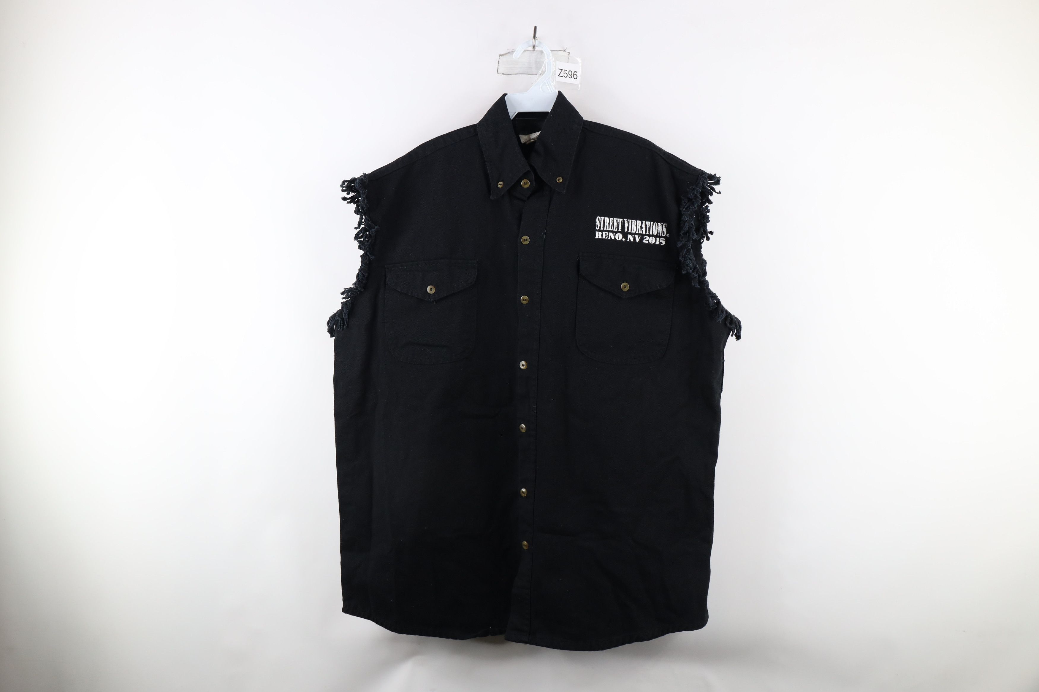 Vintage Vintage Y2K Work Sucks Motorcycle Clown Cut Off Shirt Size US XXL / EU 58 / 5 - 1 Thumbnail