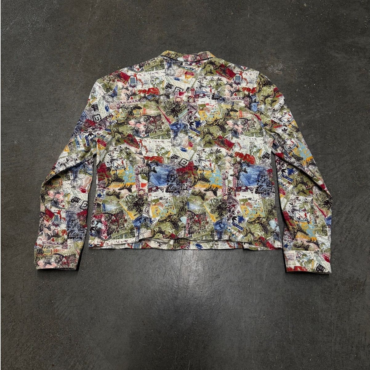 Vintage Women's Christopher & Banks All Over Print Jean Jacket Size L / US 10 / IT 46 - 2 Thumbnail