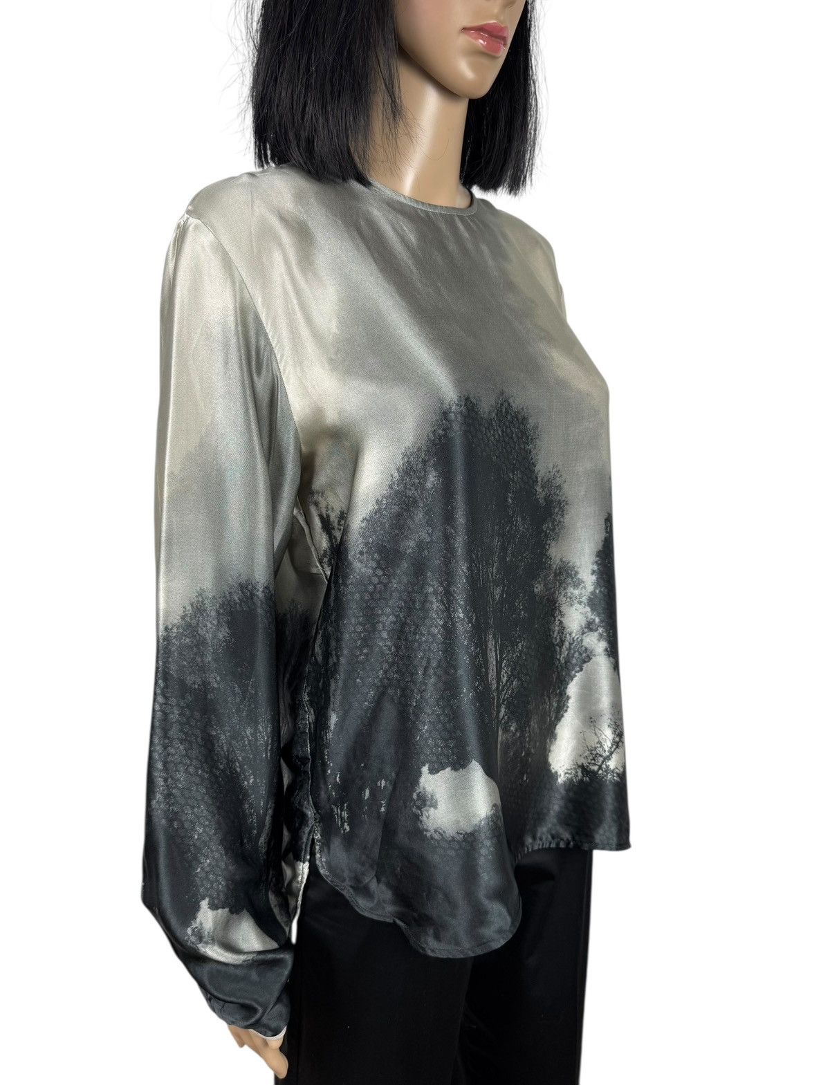 Stella McCartney Stella McCartney Silk Blouse Tree Printed Longsleeve size M Size M / US 6-8 / IT 42-44 - 3 Thumbnail