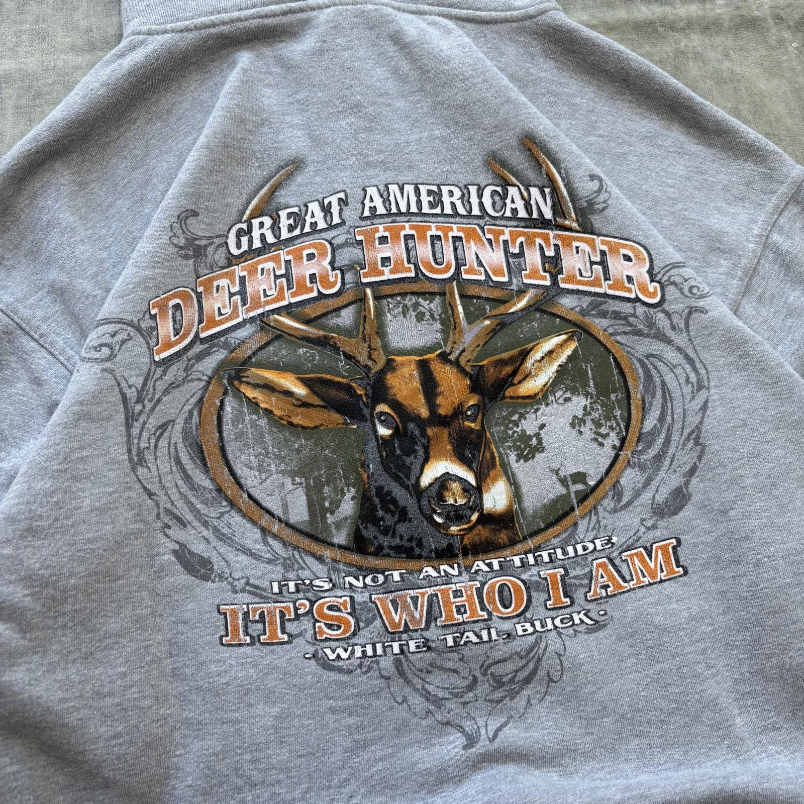 Vintage Vintage Y2K White-Tail Deer Hunter Grunge Full Zip Hoodie Size US L / EU 52-54 / 3 - 2 Thumbnail