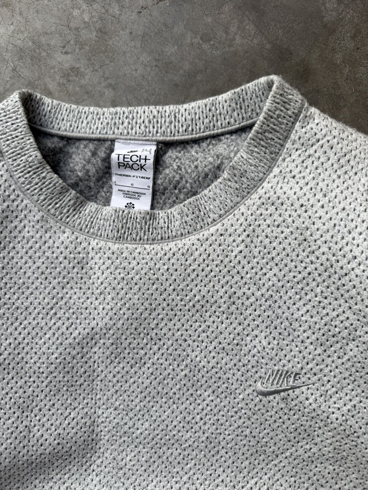 Modern Grey Nike Thermal Tech Pack Fleece Lined Sweatshirt