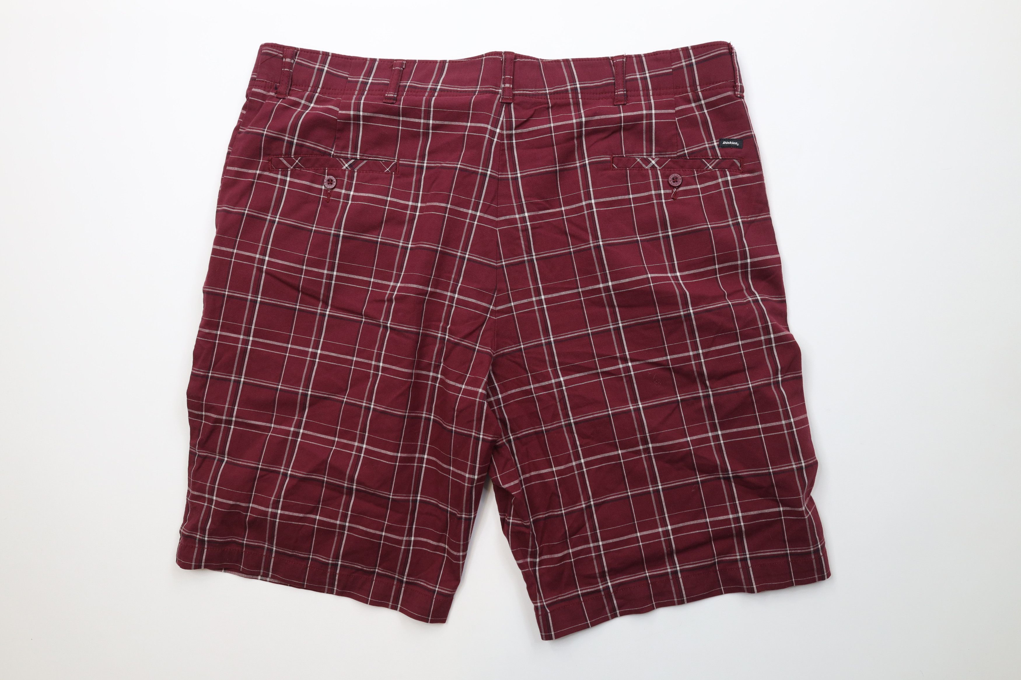 Dickies Vintage Y2K Dickies Flannel Knit Chino Shorts Red Plaid Size US 42 / EU 58 - 8 Thumbnail