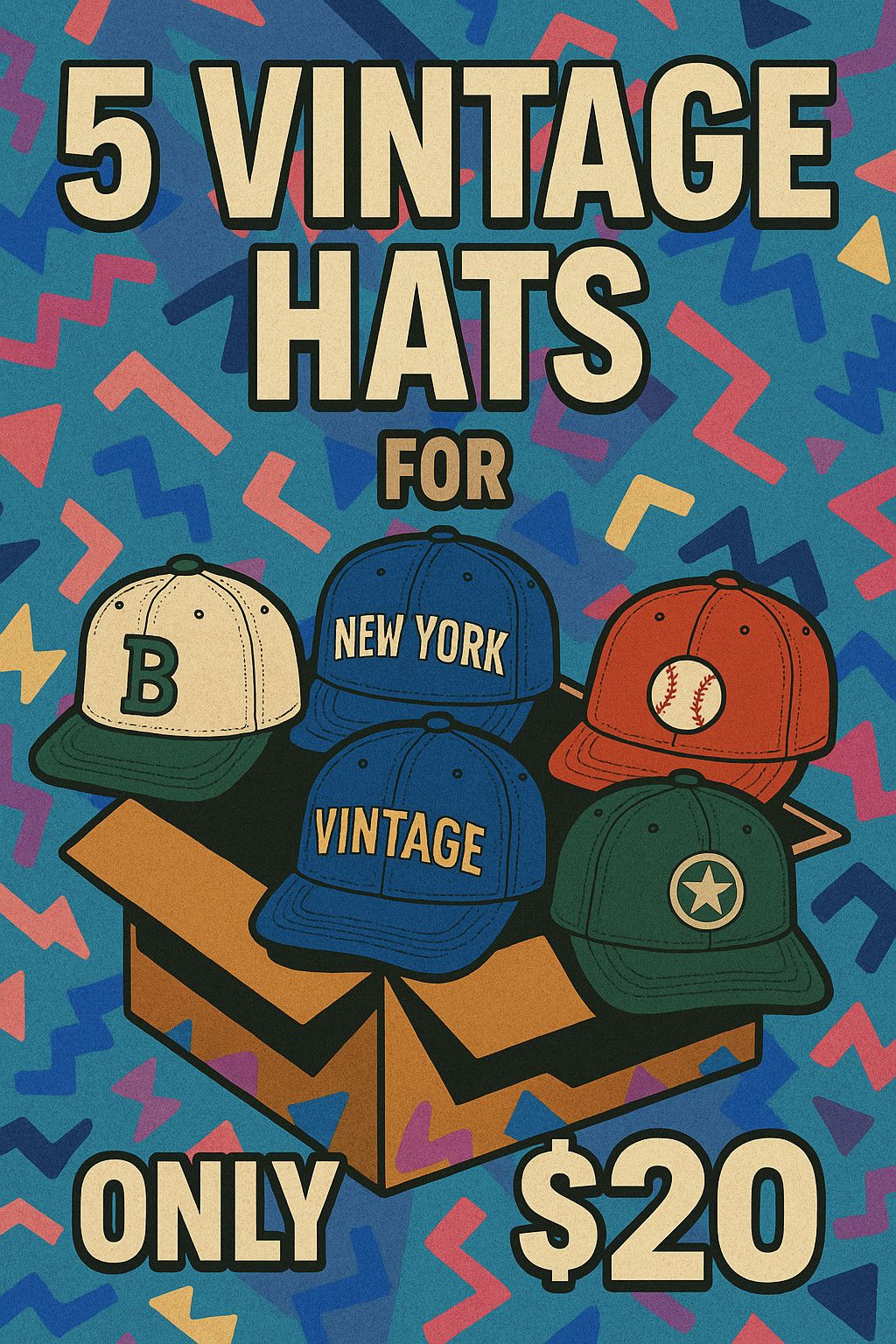 Other Mystery Lot Of 5 Vintage Hat Caps Snapback, Rope, Trucker, M Size ONE SIZE - 1 Thumbnail