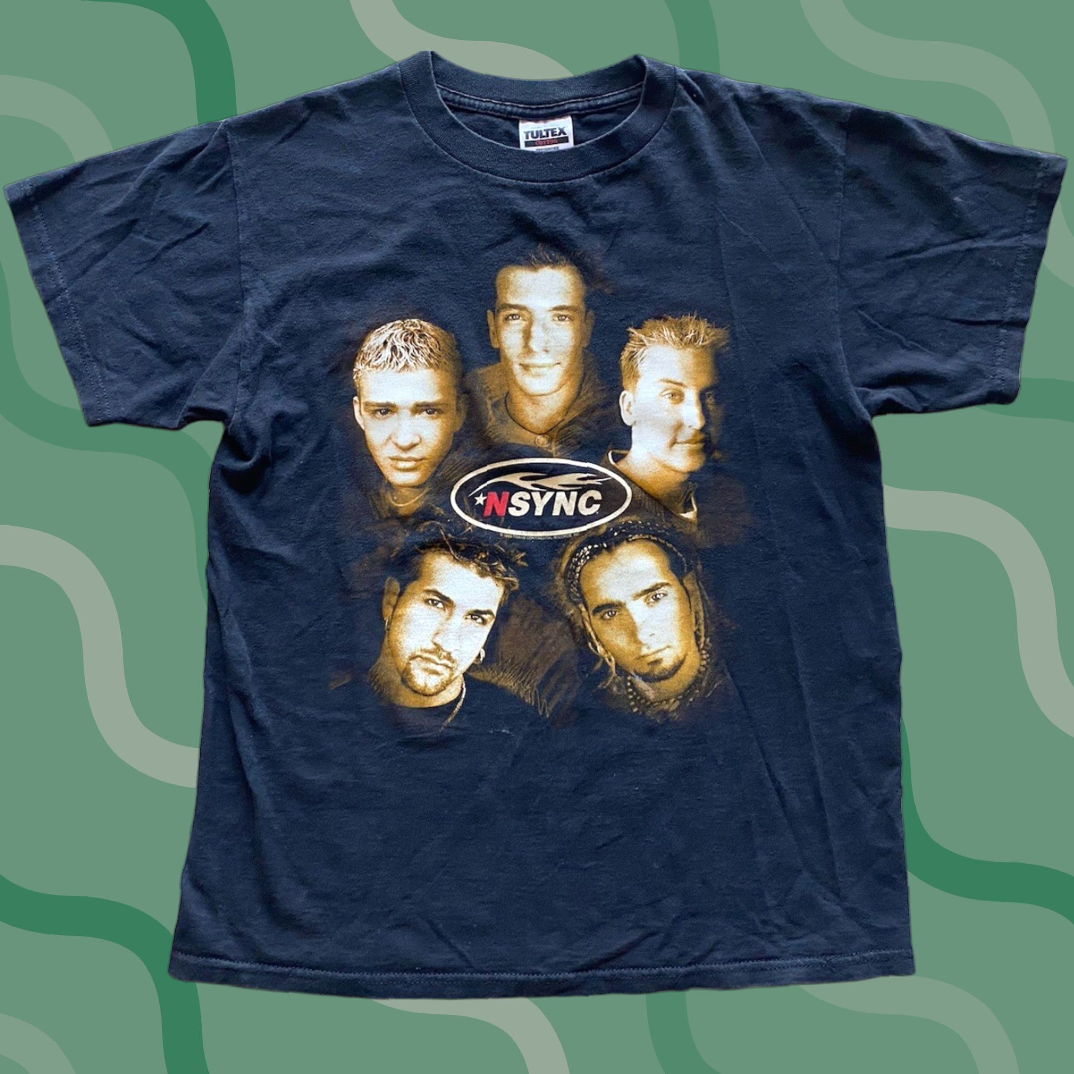 VINTAGE NSYNC Tultex T-Shirt Men’s Size M Black 90s Band Music Shirt Mens