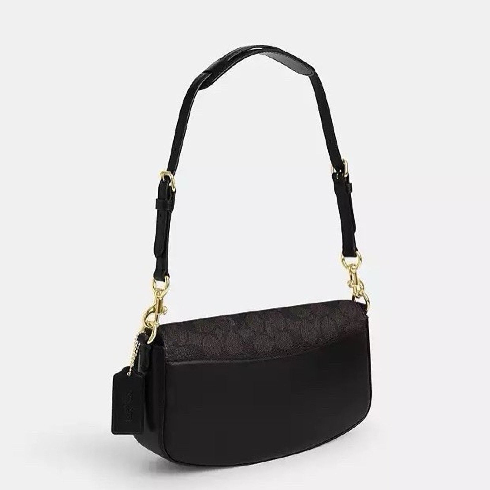 Coach NWT Coach Andrea Shoulder Bag CV973 Gold/Walnut/Black Size ONE SIZE - 8 Thumbnail