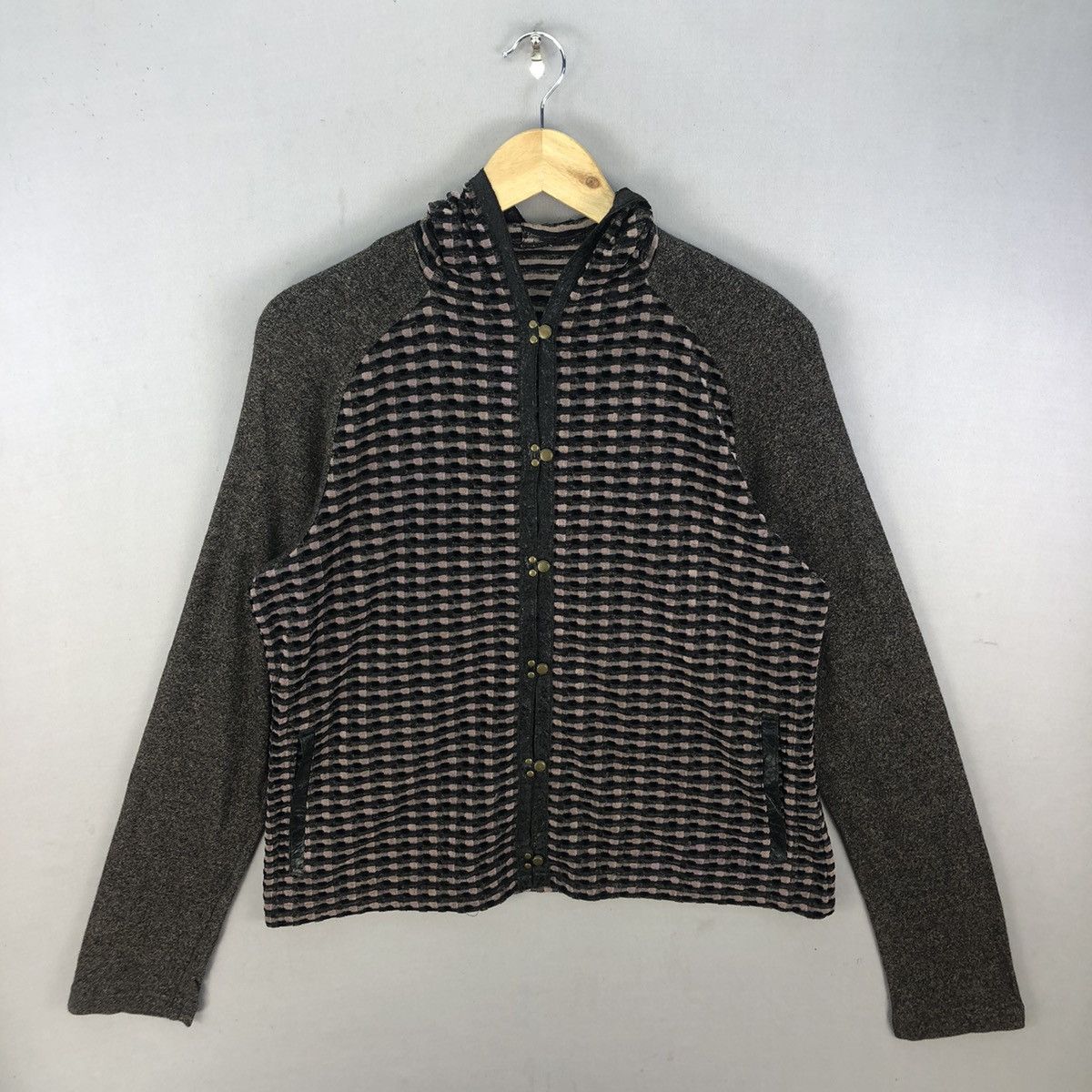 Hiroko Koshino Homme Vintage 1990s Hiroko Koshino Japan Unique Hooded Jacket Size S / US 4 / IT 40 - 1 Thumbnail