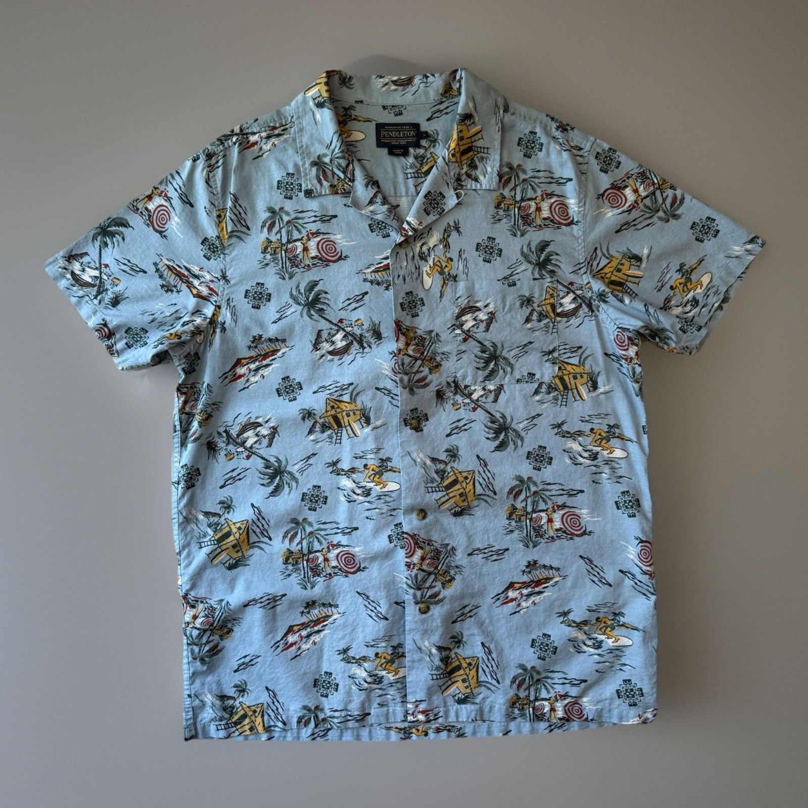 Pendleton Pendleton Shirt Large Multicolor Short Sleeve Loop Collar Size US L / EU 52-54 / 3 - 1 Thumbnail