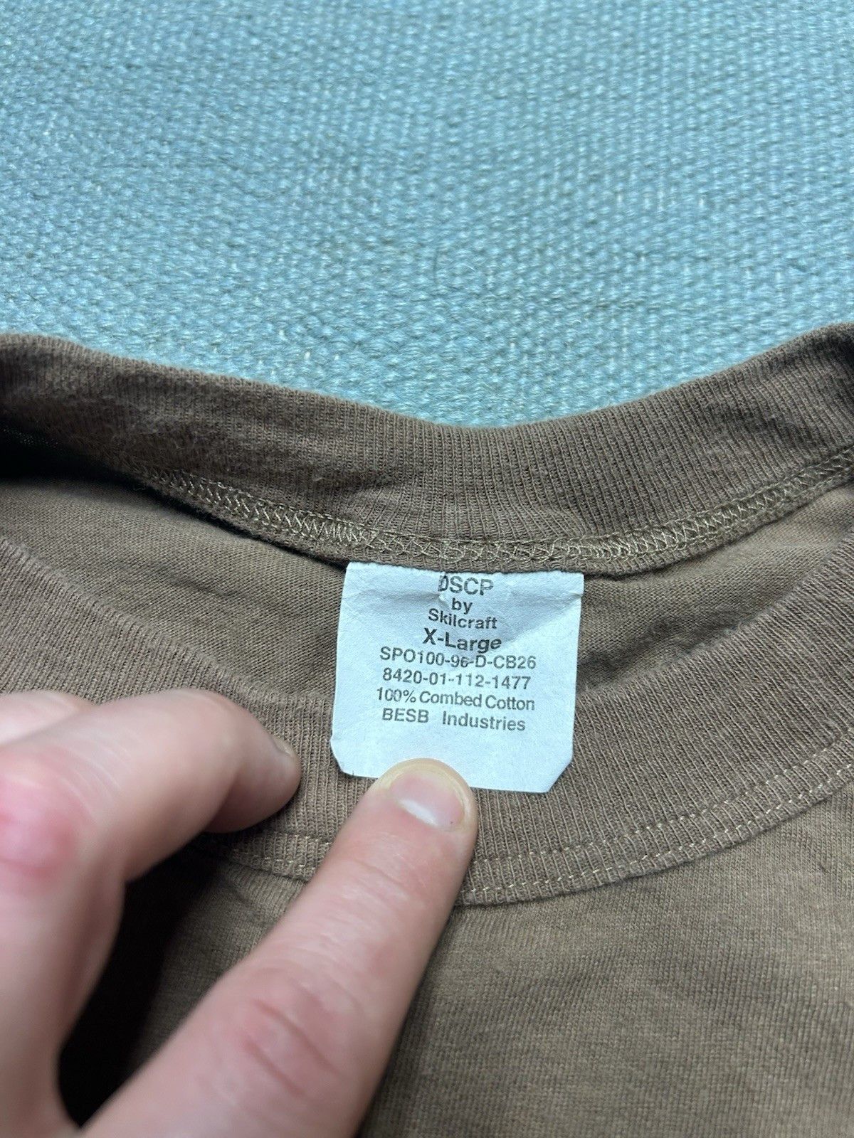 Vintage US Military army issue t shirt blank cotton uniform DSCP XL Size US XL / EU 56 / 4 - 3 Thumbnail