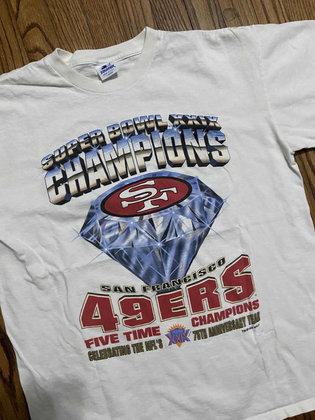 Starter Vintage starter san Francisco 49ers t shirt Size US L / EU 52-54 / 3 - 3 Thumbnail