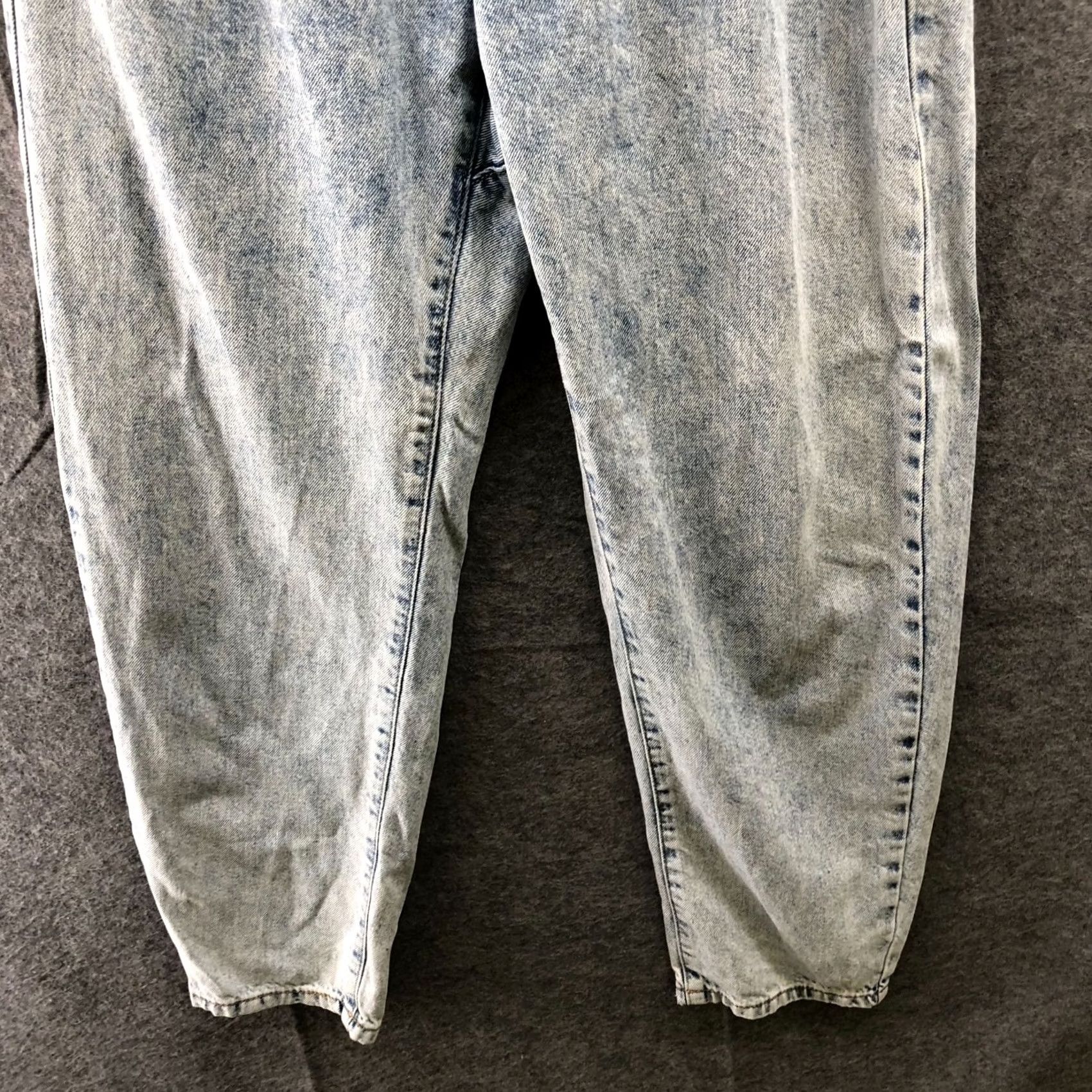 Zara Zara High Rise Tapered Jeans Womens 4 Blue Acid Wash Paper Bag Relaxed Button Jeans Size 27" / US 4 / IT 40 - 4 Thumbnail