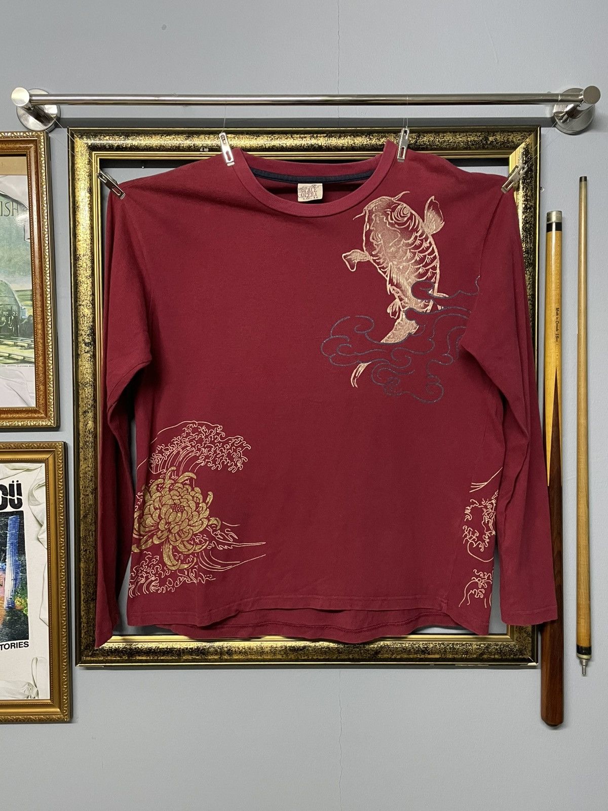 Japanese Brand Vintage 90s Japan Designer Space Opera Koi Sukajan Big Print Size US M / EU 48-50 / 2 - 5 Thumbnail