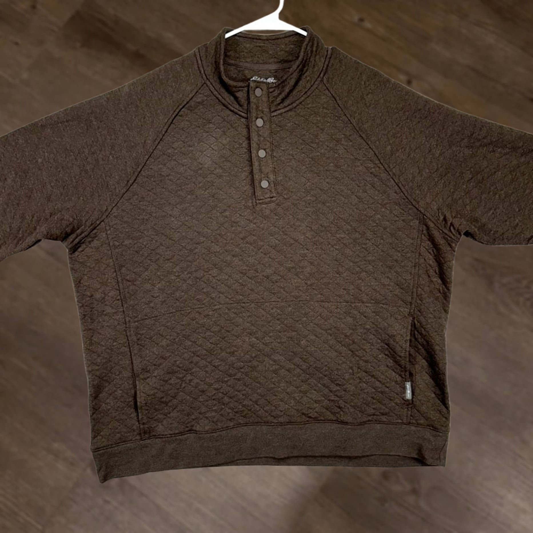 Eddie Bauer Eddie Bauer Quilted Snap Pullover Sweatshirt Mens 2XL Dark Brown Sweatshirt Pullover Quilted Mock Neck Outdoor Shirt Size US XXL / EU 58 / 5 - 1 Thumbnail