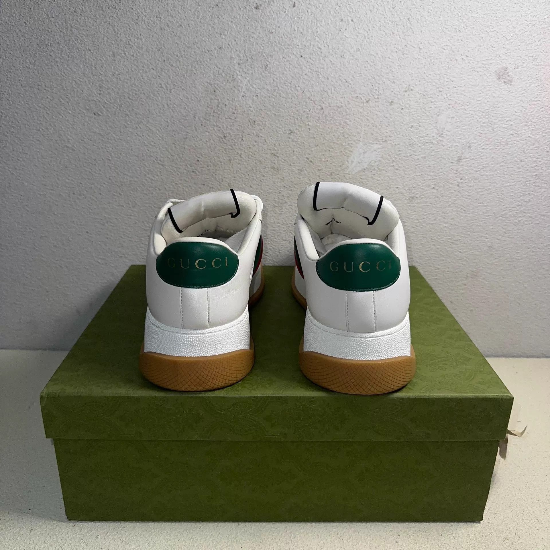 Gucci GUCCI Screener Distressed Men's White Low-Top Sneaker Size US 8.5 / EU 41-42 - 3 Thumbnail
