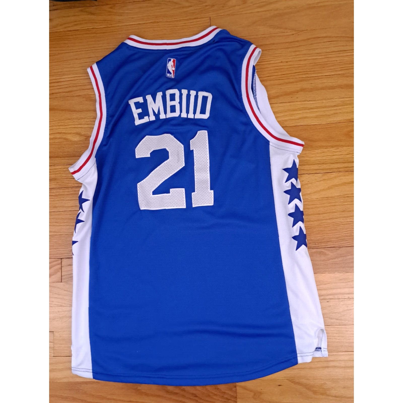 Adidas adidas Philadelphia 76ers Joel Embiid Swingman Stitched Jersey XL Men Blue Pullover Sweatshirt Size US XL / EU 56 / 4 - 4 Thumbnail