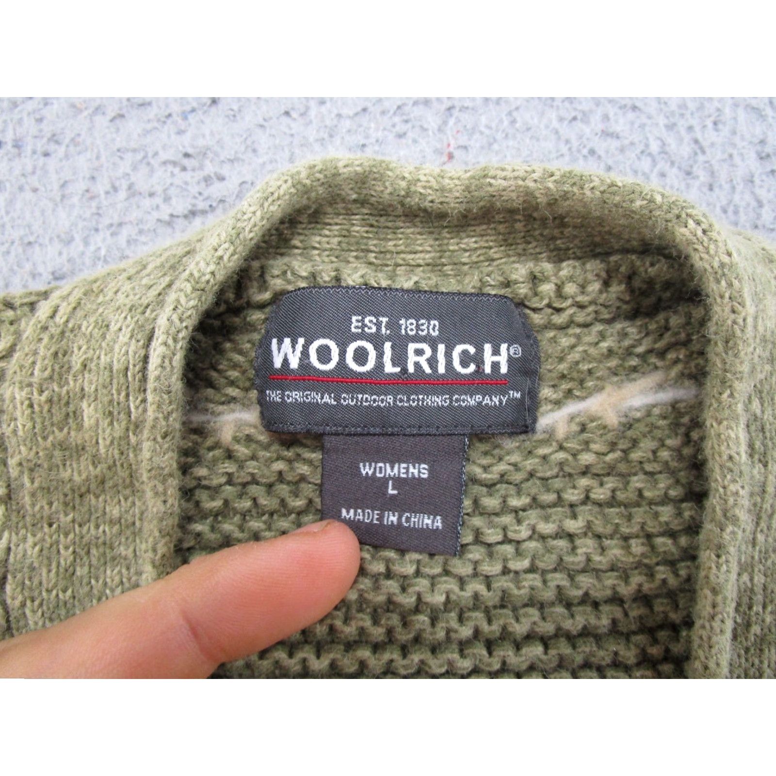 Vintage Vintage Woolrich Button Up Sweater Vest Green Thyme Stripe Size L Women Size L / US 10 / IT 46 - 2 Thumbnail