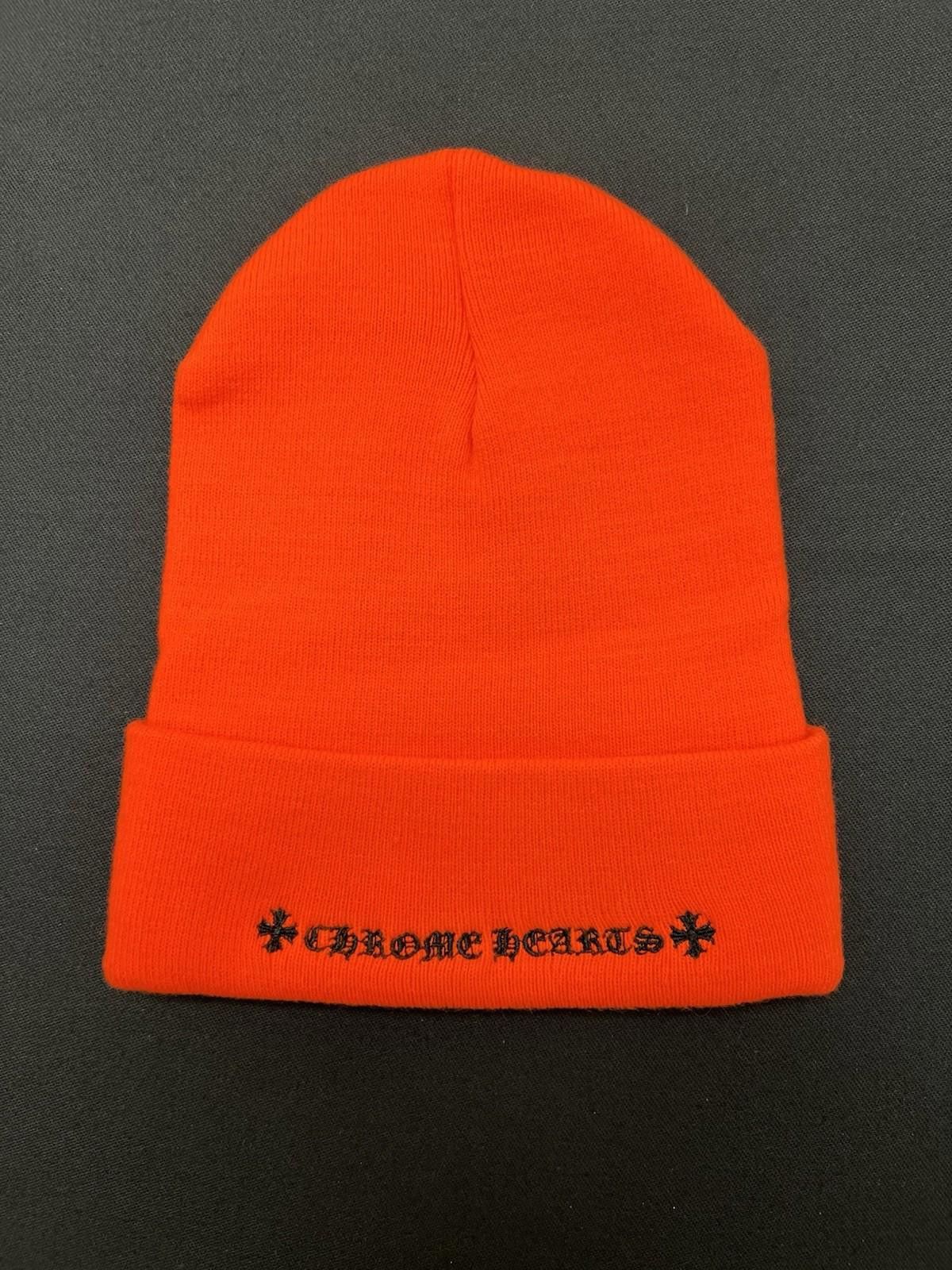 Chrome Hearts Chrome Hearts Orange Knit Logo Beanie Cap Hat Size ONE SIZE - 5 Thumbnail