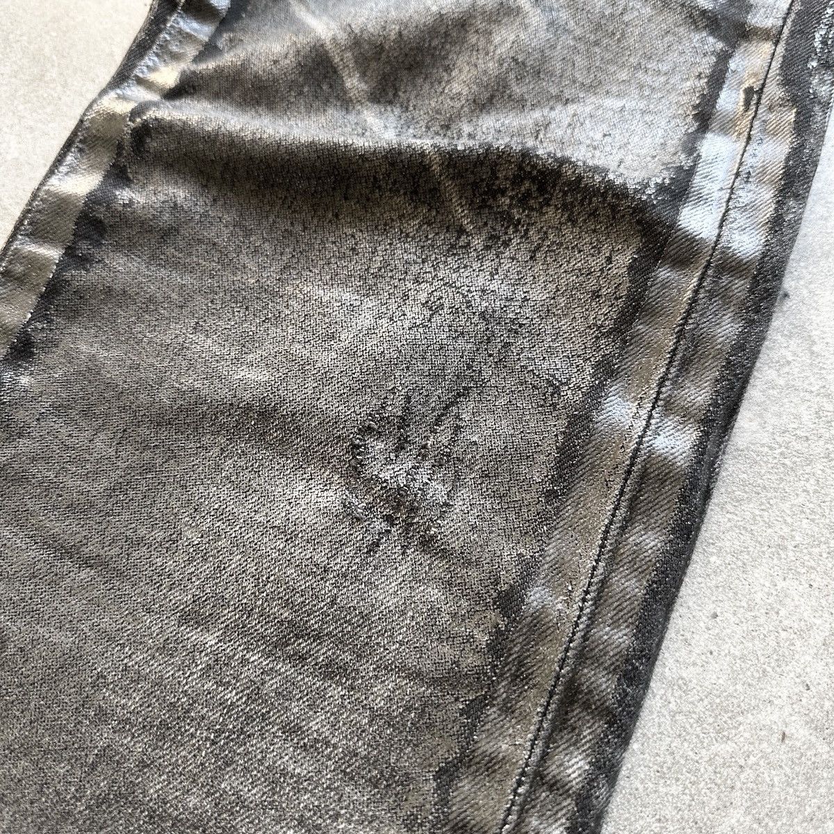 Dior Dior THRASHED AW03 “LUSTER” BORO Waxed Repair Denim By Hedi Size US 32 / EU 48 - 9 Thumbnail
