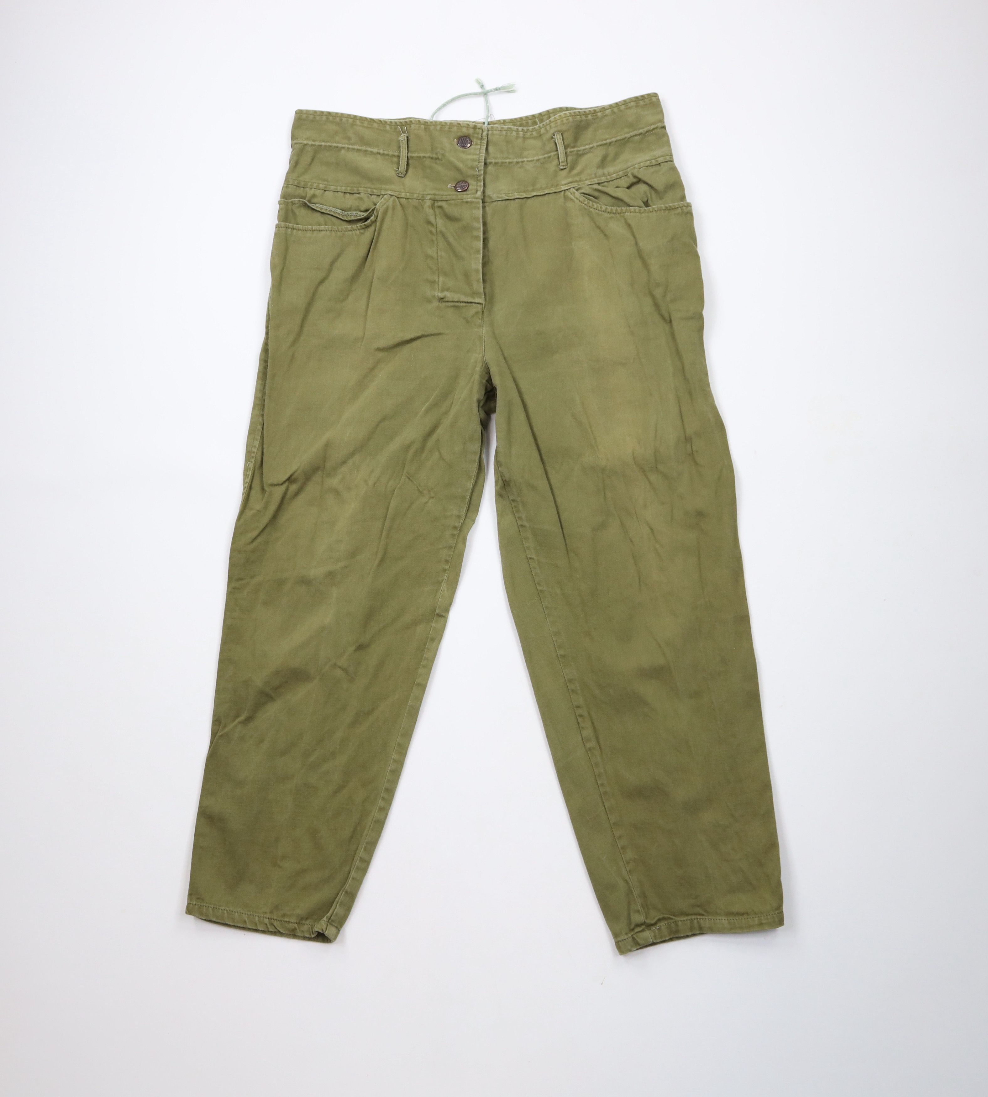 Vintage Vintage 80s 90s Streetwear Military Style High Waist Pants Size 35" - 1 Thumbnail