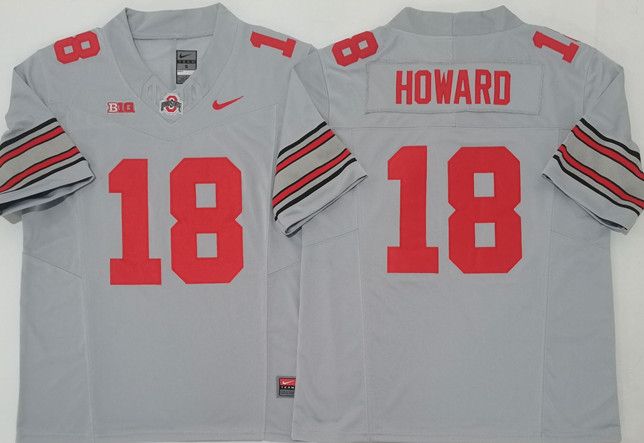 Other Ohio State Buckeyes #18 Will Howard Gray 2025 Jersey Size US XL / EU 56 / 4 - 1 Thumbnail