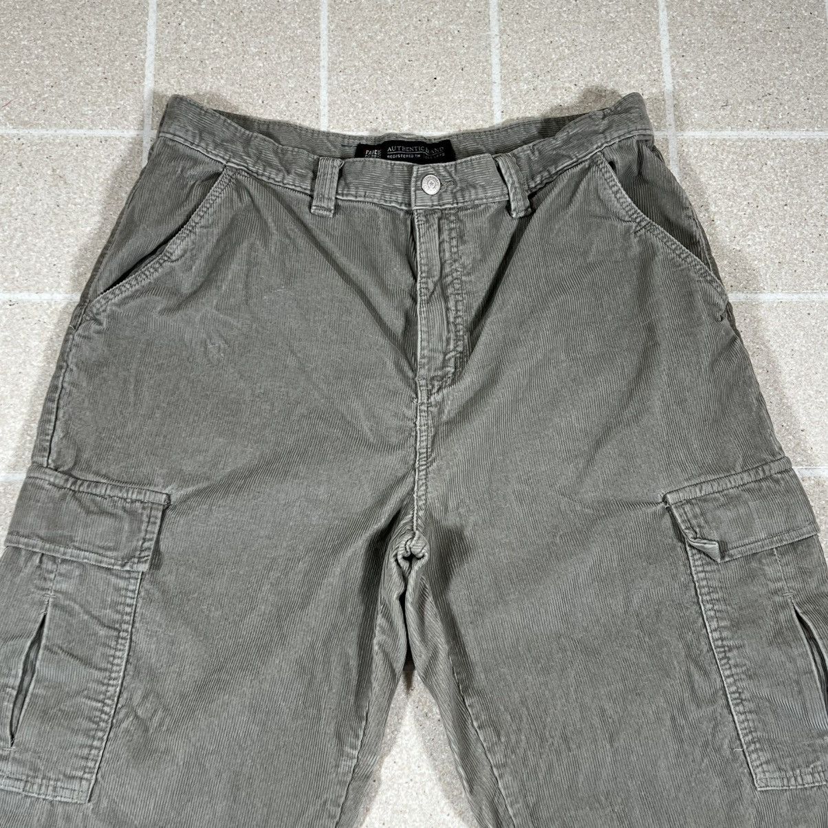 Faded Glory VintageY2K Corduroy Cargo Pants Grey Baggy Loose Relaxed Size US 36 / EU 52 - 2 Thumbnail