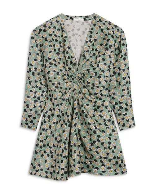 Sandro Sandro Angele Floral Print Linen Blend Mini Dress Size EU 36 Size S / US 4 / IT 40 - 1 Thumbnail