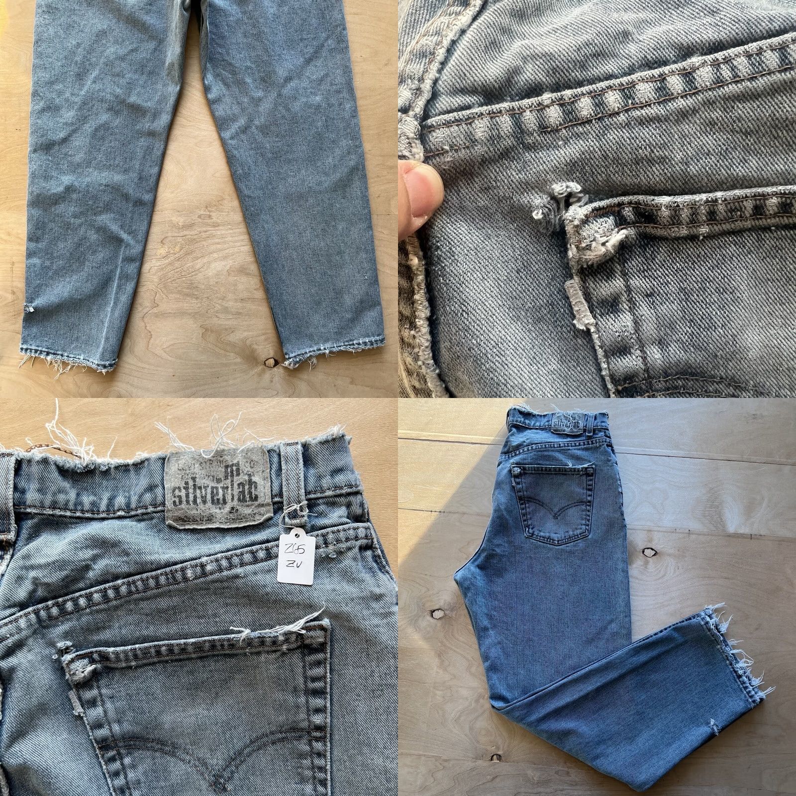 Levi's VINTAGE Levi's Silvertab Jeans 37 Blue 90s Baggy Skater Workwear Distressed Levis 501 Mens Jeans Size US 37 - 8 Thumbnail