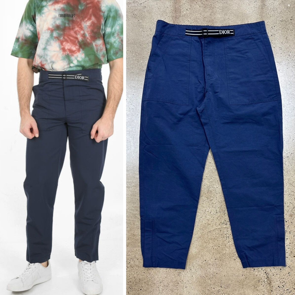 Dior Dior Nylon Blend Pants Logo Belt Size US 36 / EU 52 - 1 Thumbnail