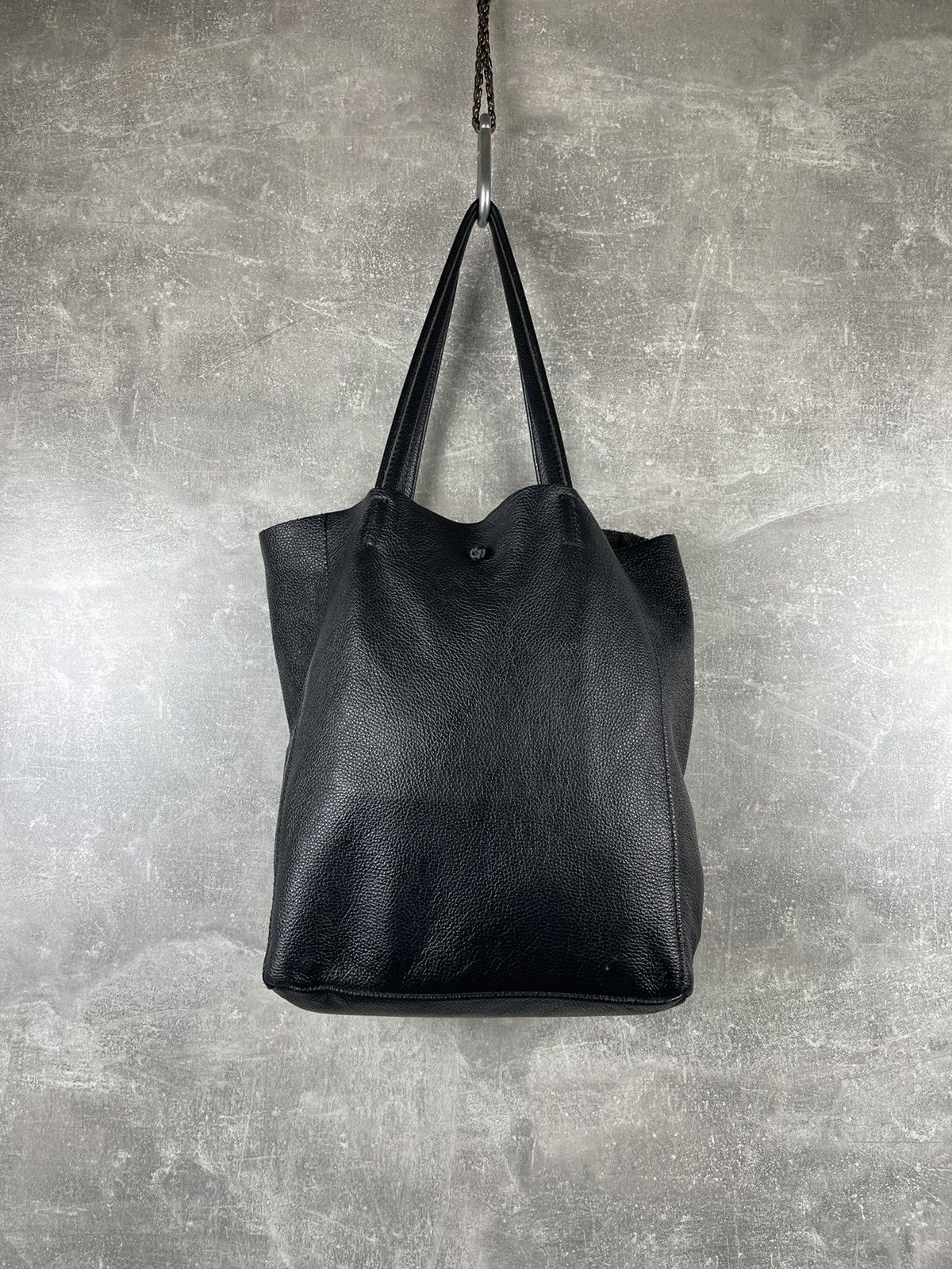 Genuine Leather Avant Garde Leather Bag Shopper Minimalist Pebbled Handbag Size ONE SIZE - 5 Thumbnail