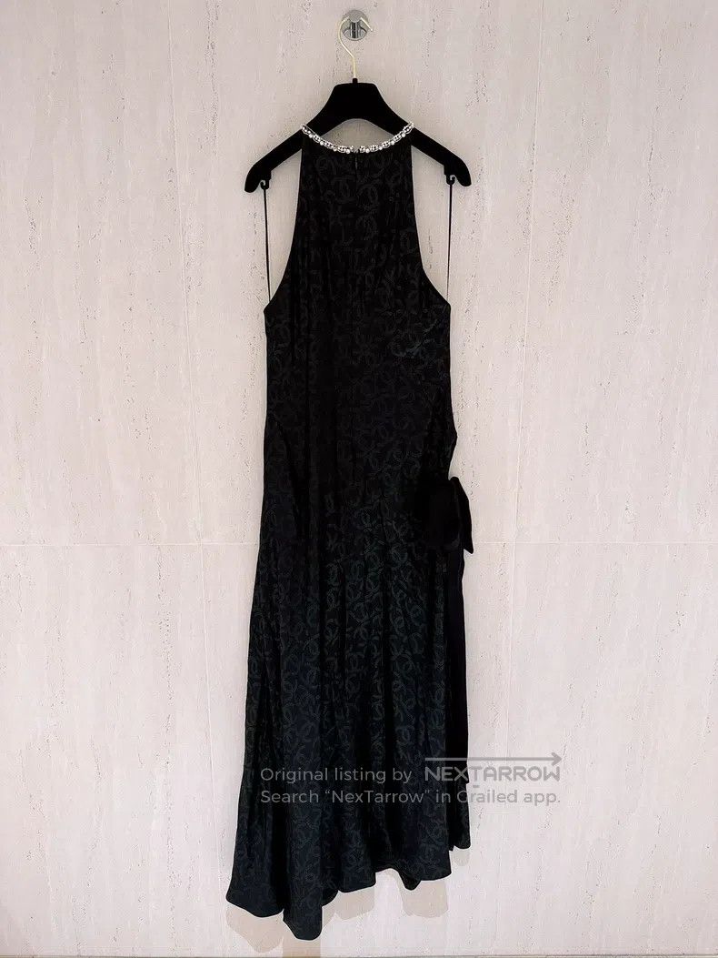 Chanel Chanel 23S full logo pearl hanging neck dress Size XXS / US 00 / IT 34 - 2 Thumbnail