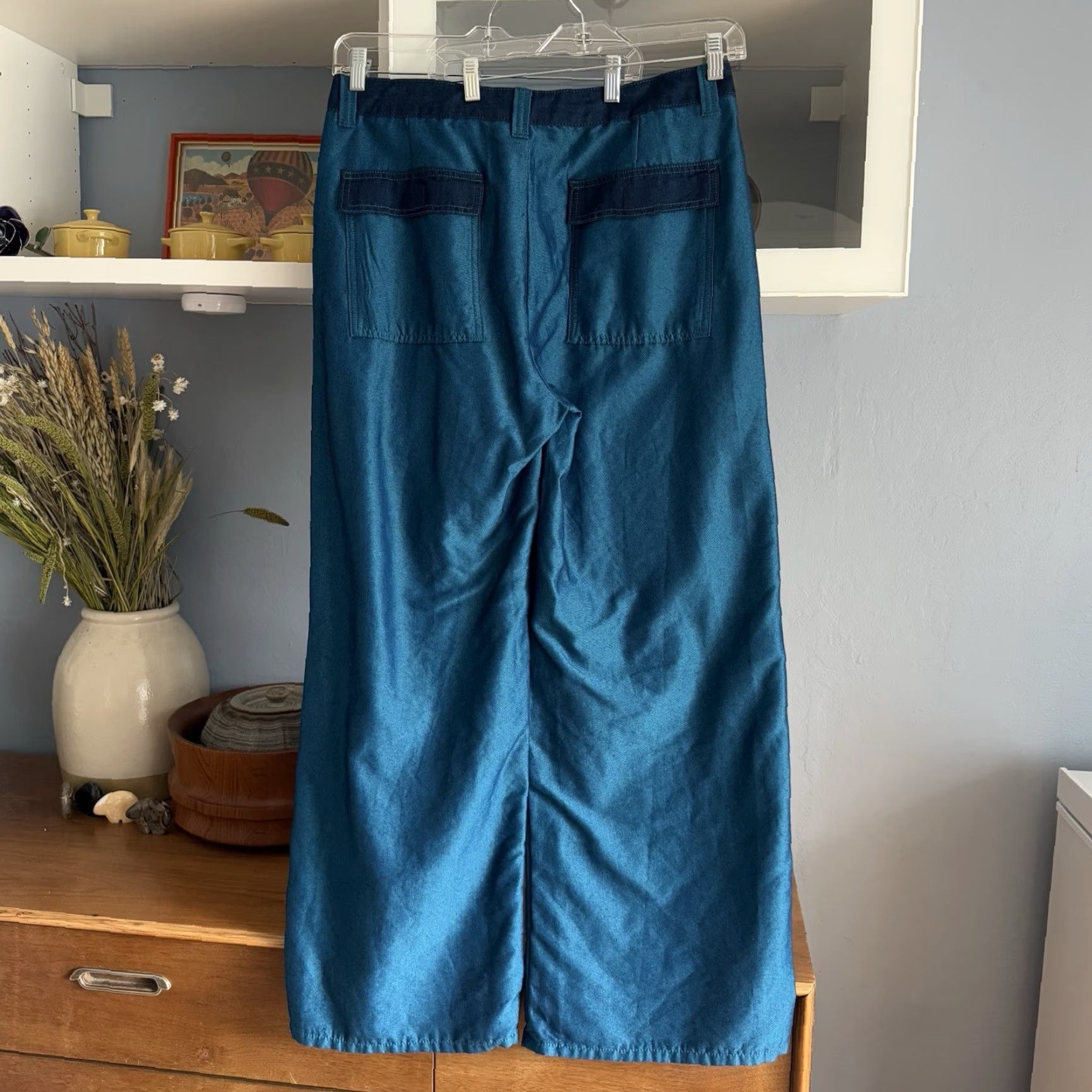 Dolls Kill Dolls Kill Delia’s Wide Leg Jeans Pants Unisex Adults 2XL Black Cotton Mall Goth 2000s Wide-Leg Size 40" / US 18 - 2 Thumbnail