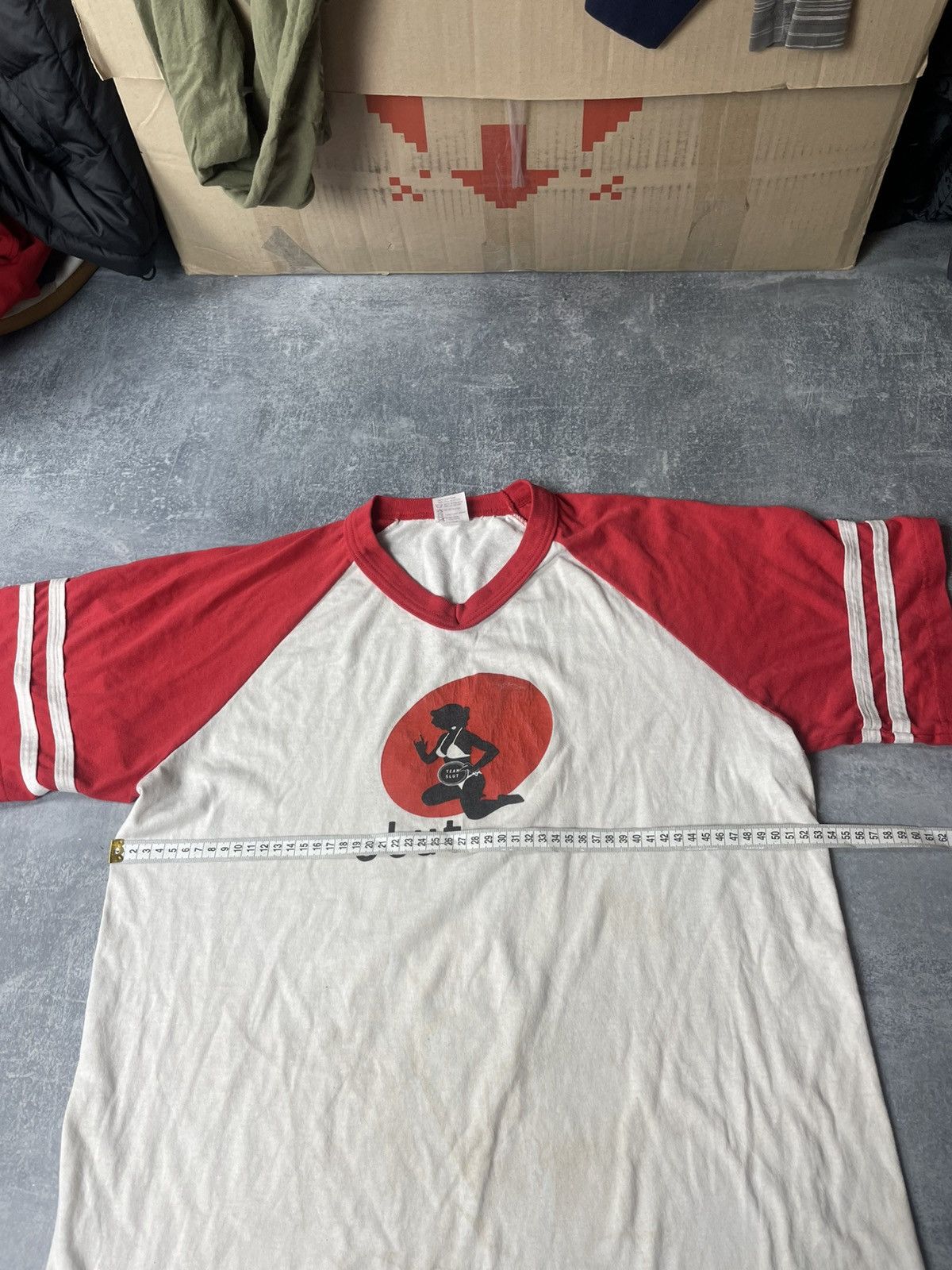 Vintage RARE TEAMSLUT Pornstar style funny Made in Usa tee t-shirt Size US L / EU 52-54 / 3 - 10 Thumbnail