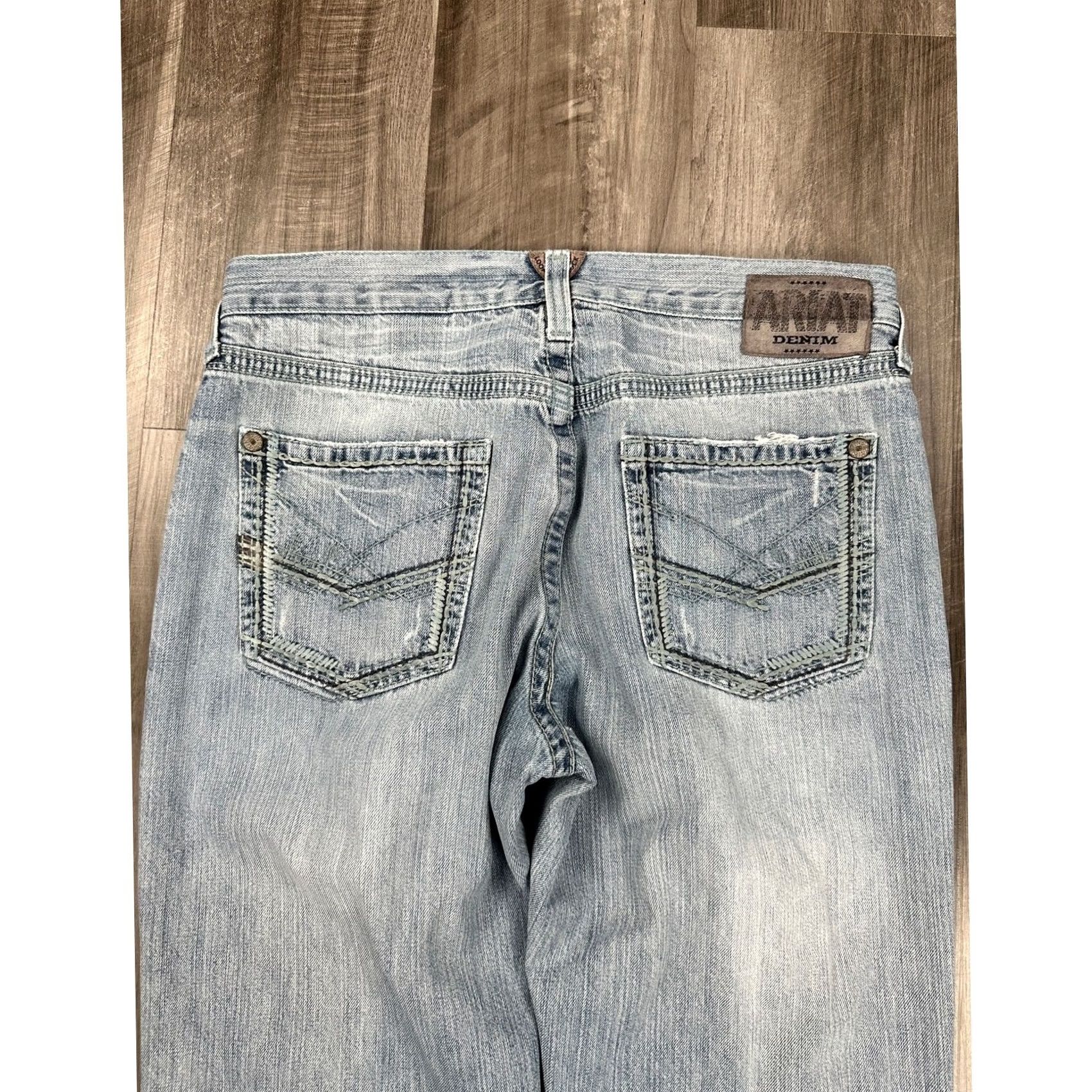 Ariat Ariat M5 Straight Gambler Stackable Jeans 34x36 Light Wash Men’s Size US 34 / EU 50 - 6 Thumbnail