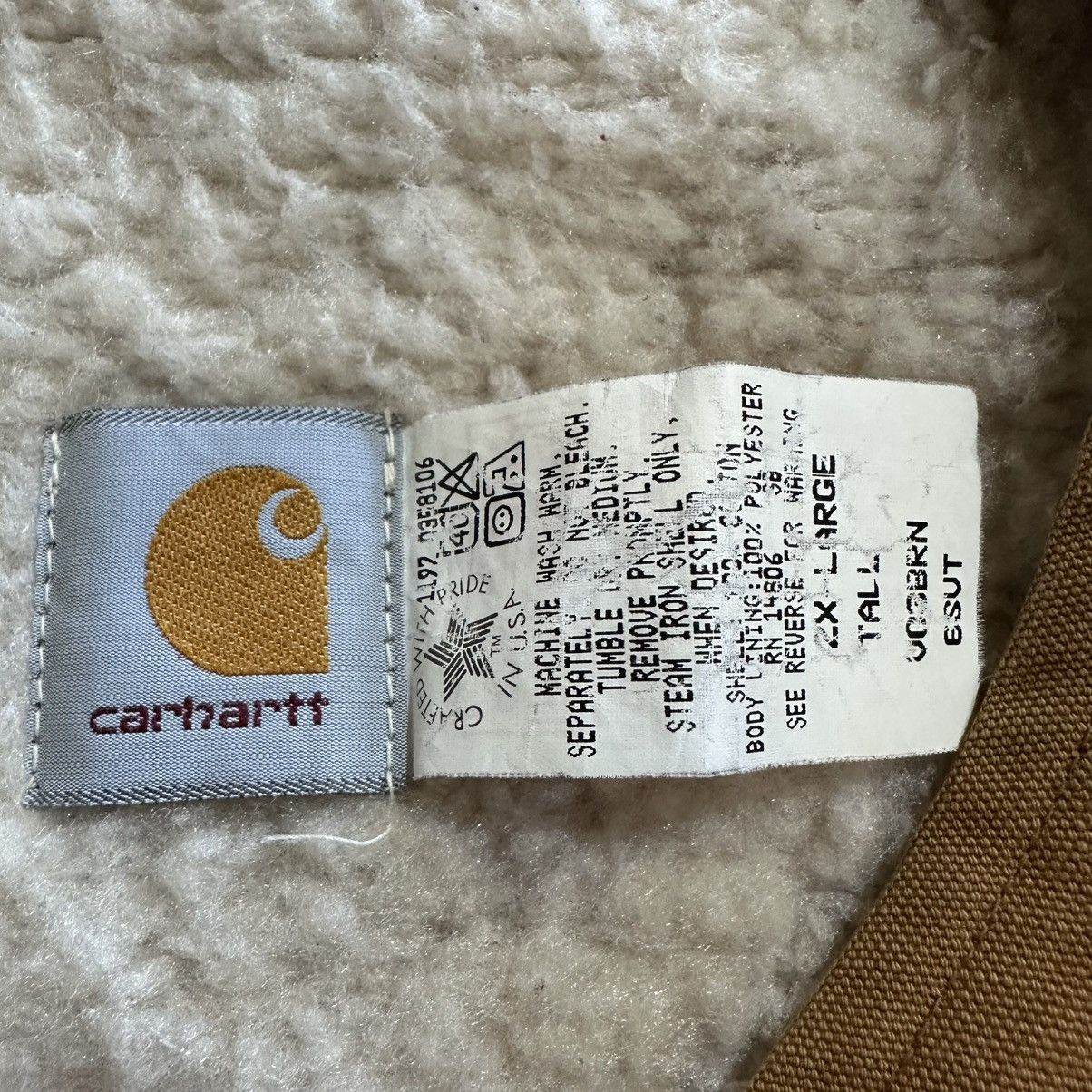 Carhartt Vintage 90s Made in USA Carhartt V03BRN Sherpa Vest 2XL Tall Size US XXL / EU 58 / 5 - 4 Thumbnail