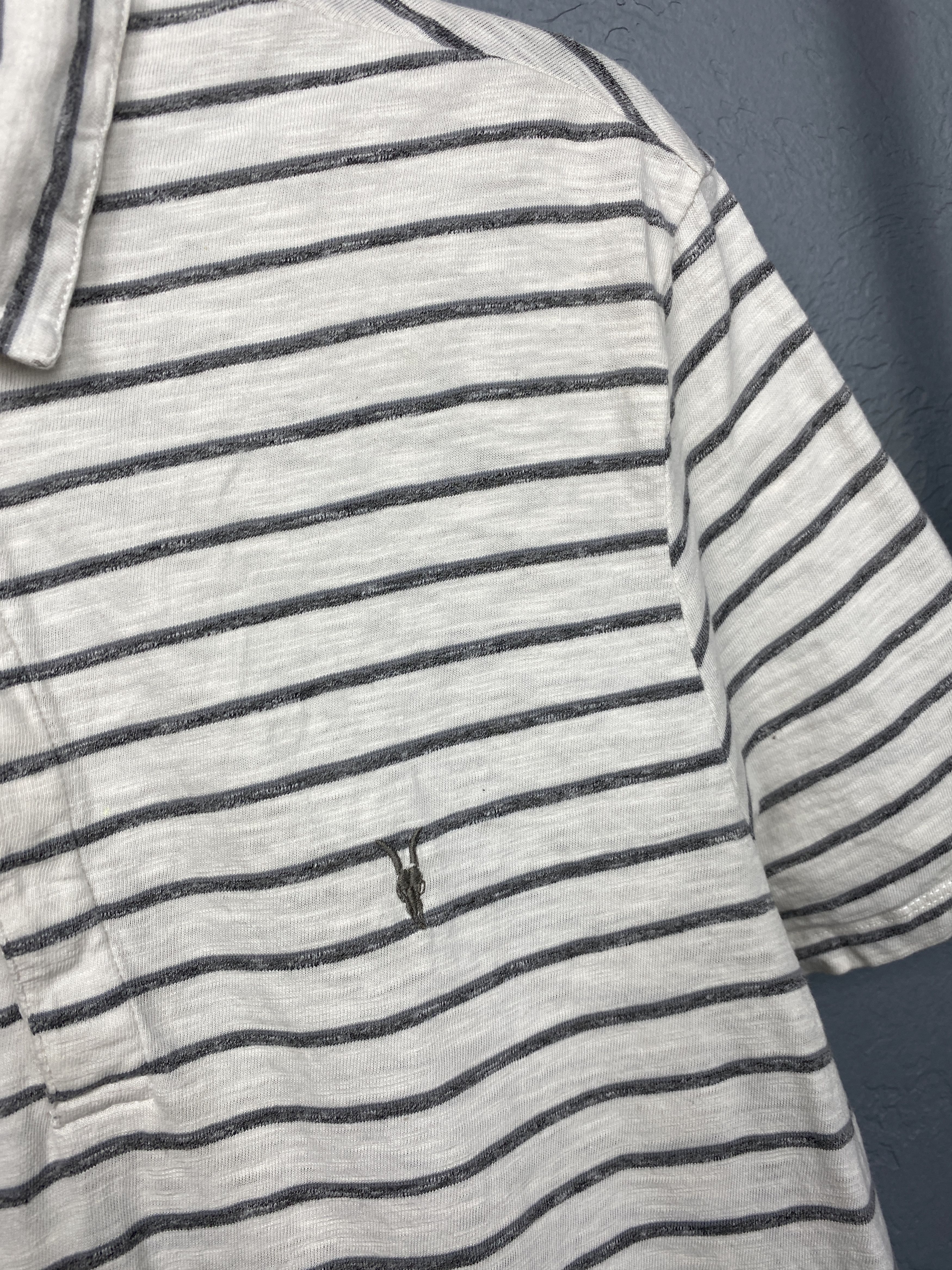 Allsaints Allsaints Vintage Mens Paver Striped Polo Shirt Size US M / EU 48-50 / 2 - 3 Thumbnail