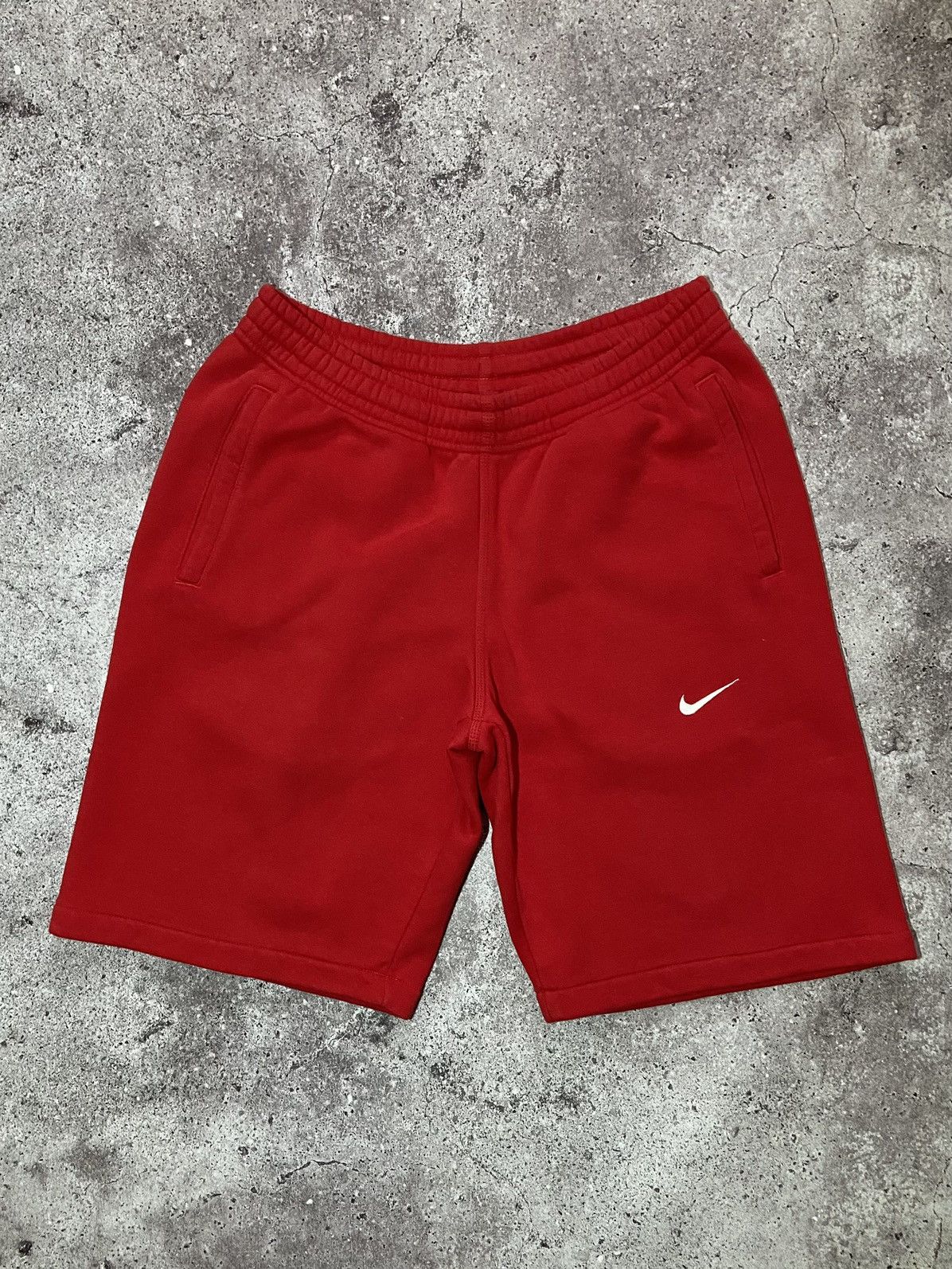 Pre-owned Nike X Vintage Nike Vintage Streetwear Drill Y2k Cotton Red Shorts