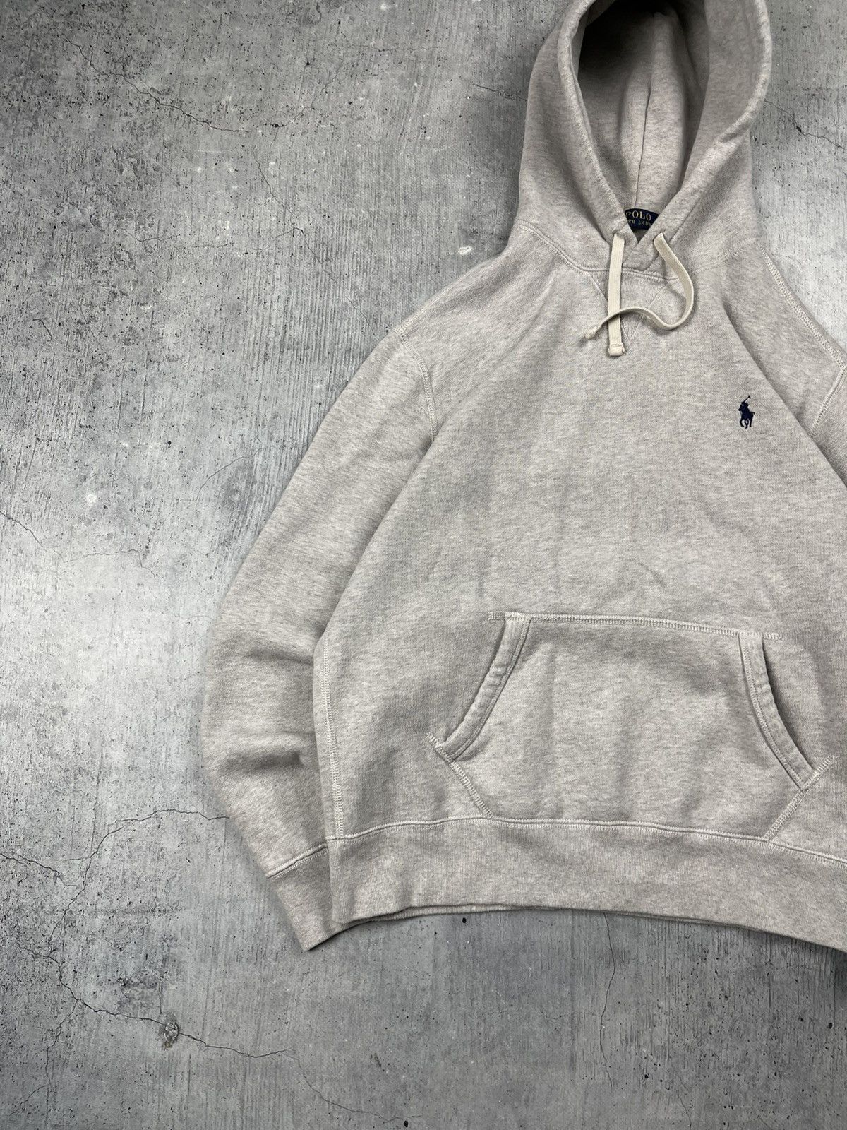 Polo Ralph Lauren VINTAGE Polo Ralph Lauren Hoodie L Gray Fleece Hooded Size US L / EU 52-54 / 3 - 2 Thumbnail
