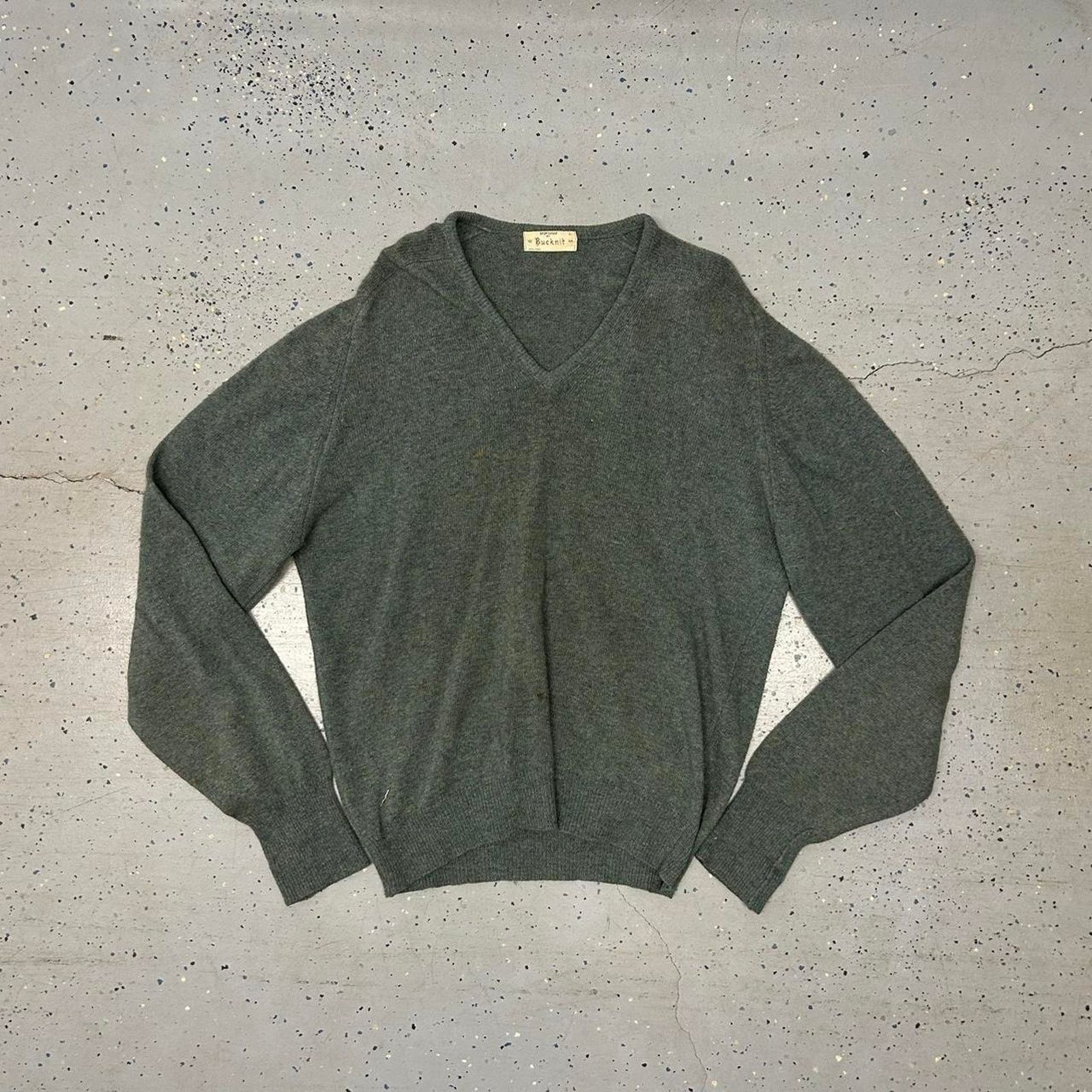 Other VTG 60s Sportswear Bucknit V neck sweater 100% wool Size US L / EU 52-54 / 3 - 1 Thumbnail