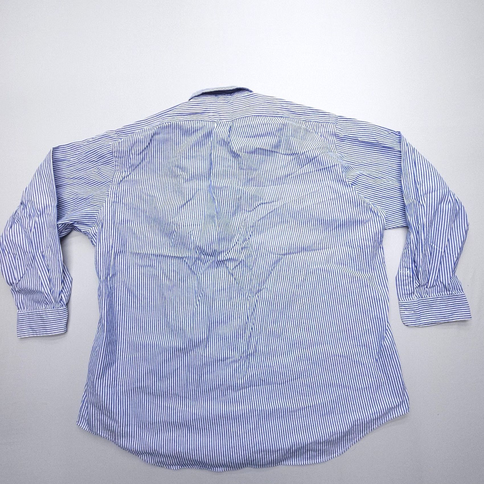 Ralph Lauren VINTAGE Ralph Lauren Yarmouth Button-Down Shirt 17.5 34/35 Pinpoint Oxford Striped Blue Mens Dress Shirt Size US XXL / EU 58 / 5 - 3 Thumbnail