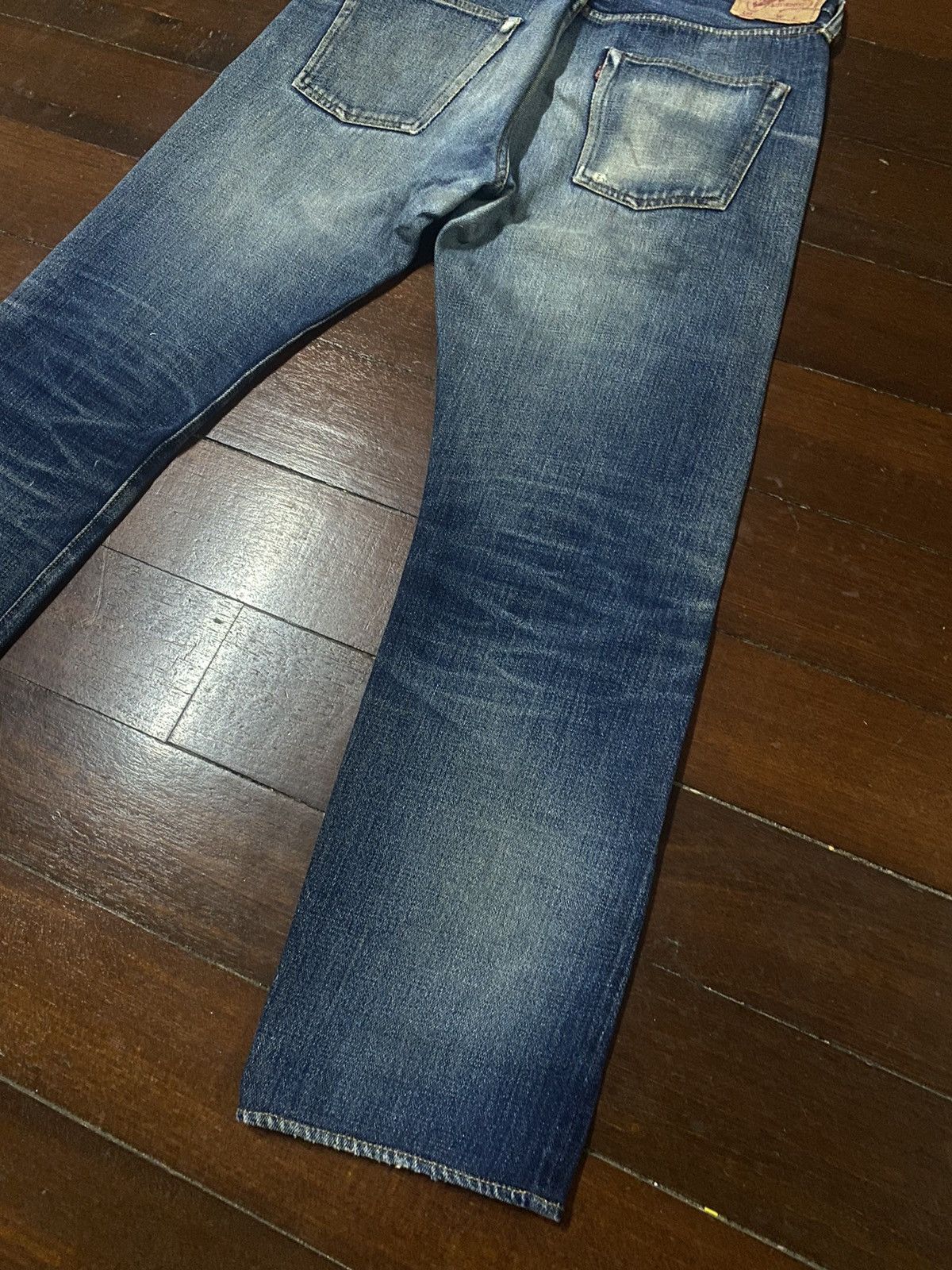 Denime Vintage 90s DENIME JAPAN Distress Mud Denim Selvedge Jeans Size US 36 / EU 52 - 11 Thumbnail