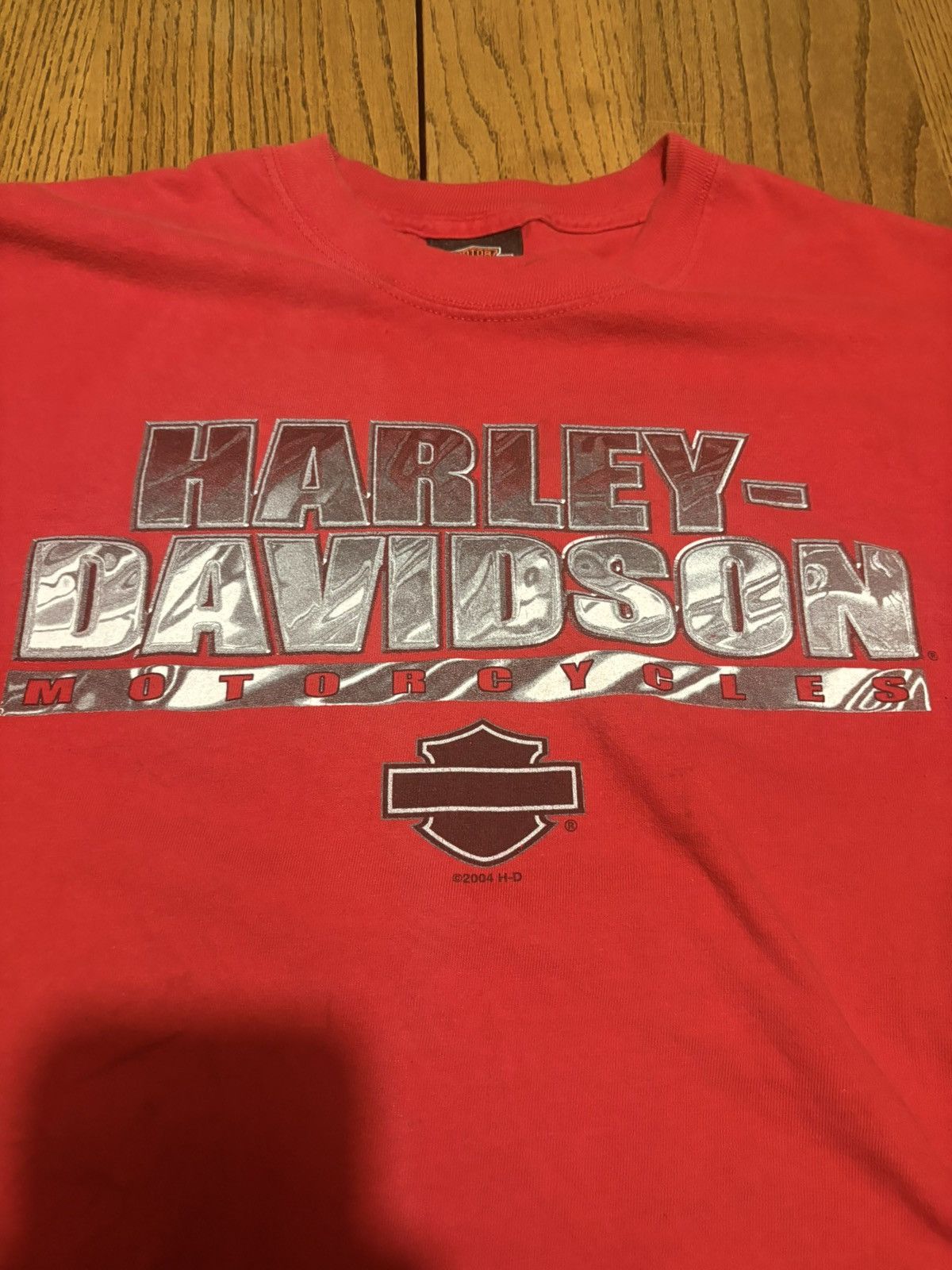 Harley Davidson 2004 Red Harley Davidson Tee M Size US M / EU 48-50 / 2 - 2 Thumbnail