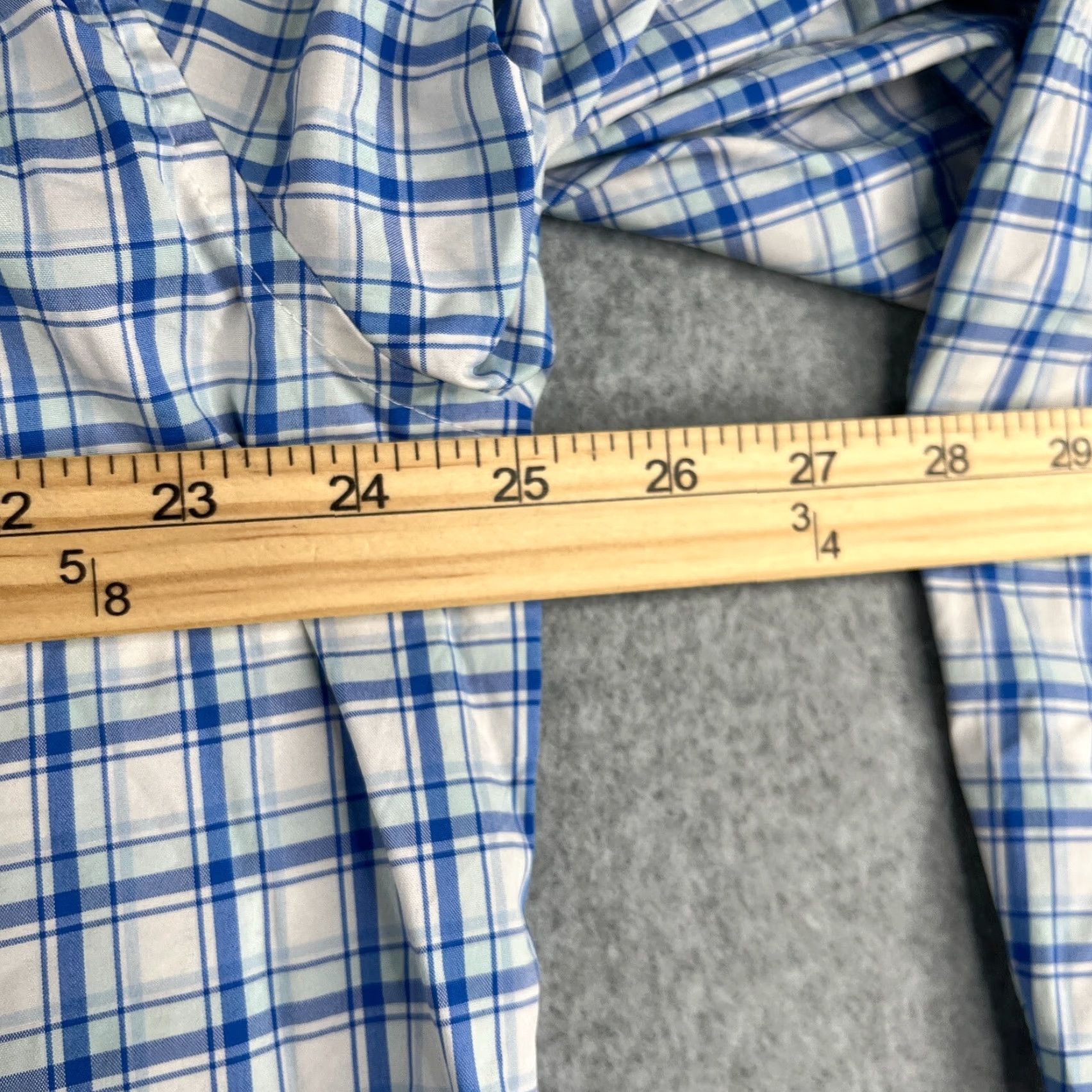 Vineyard Vines Button-Up Shirt XL Blue Check Men Long Sleeve Classic Fit Button-Down Collared Nylon Spandex Lightweight
