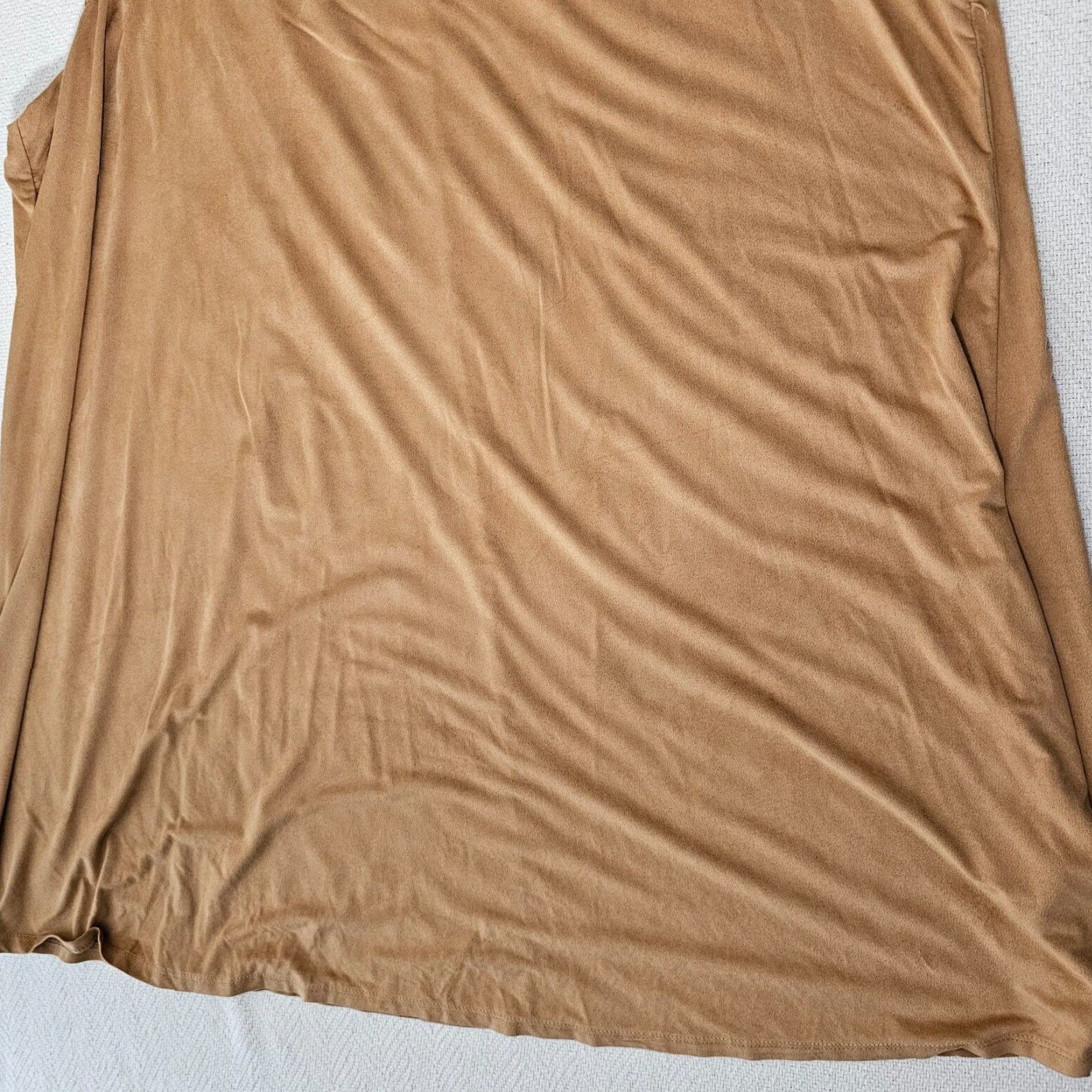 Camel VINTAGE Tiana B Women's Plus Size 3X A-Line Faux Suede Dress Sleeveless Fall Casual Size XXL / US 16-18 / IT 52-54 - 7 Thumbnail
