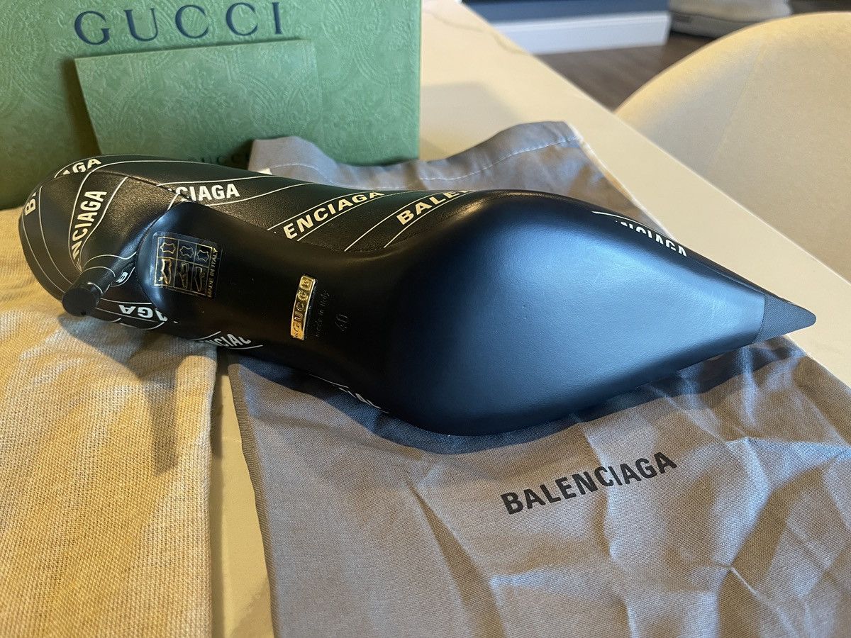 Balenciaga × Gucci Leather Upper and Sole Pump Nappa Charlotte Bale Size US 10 / IT 40 - 5 Thumbnail