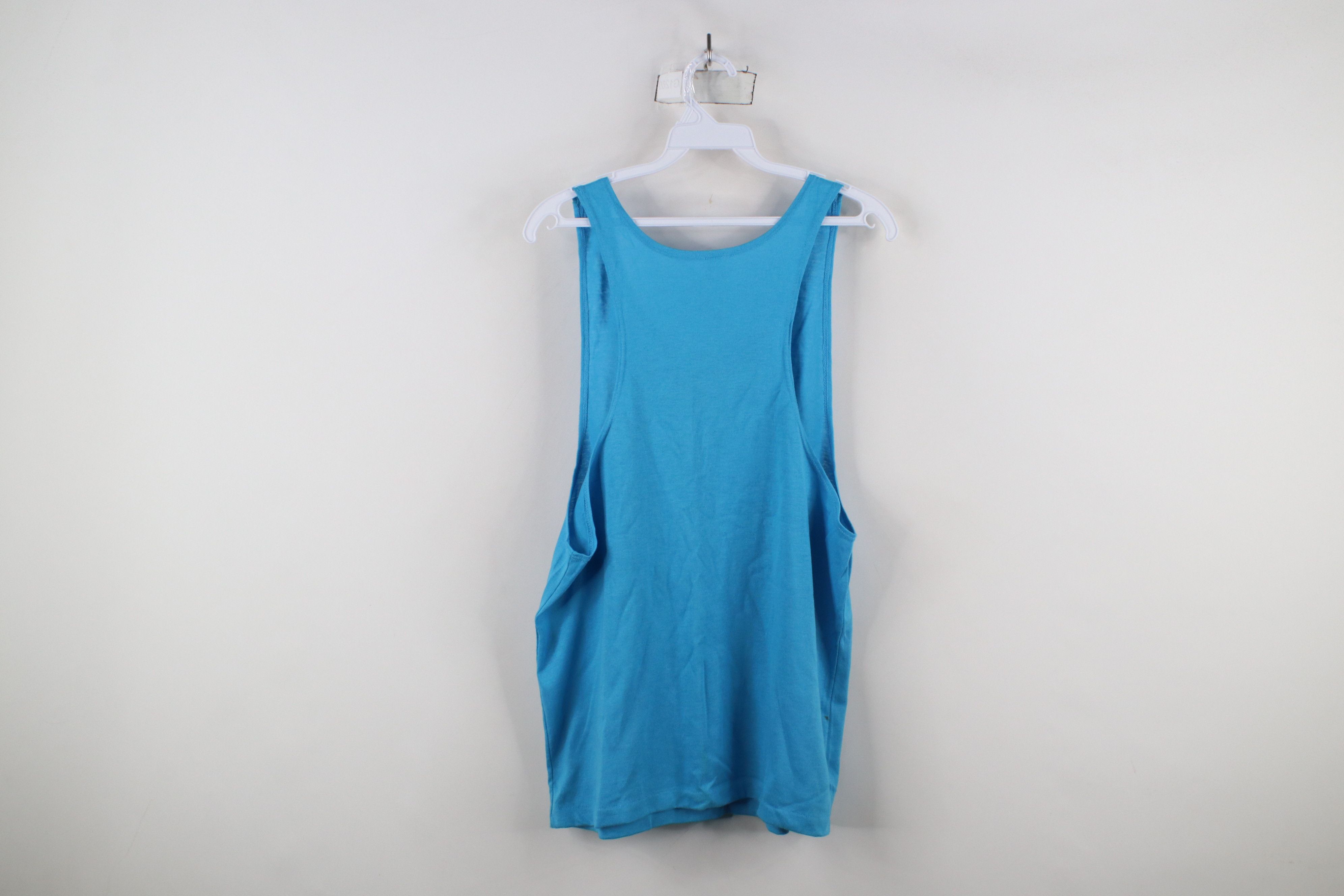 Vintage Vintage 90s Streetwear Blank Tank Top T-Shirt Blue USA Size US L / EU 52-54 / 3 - 9 Thumbnail