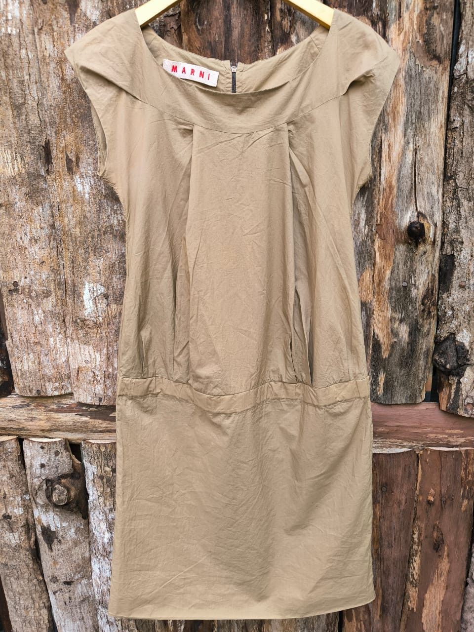 Marni Mini Dress Marni Khaki Size S / US 4 / IT 40 - 1 Thumbnail