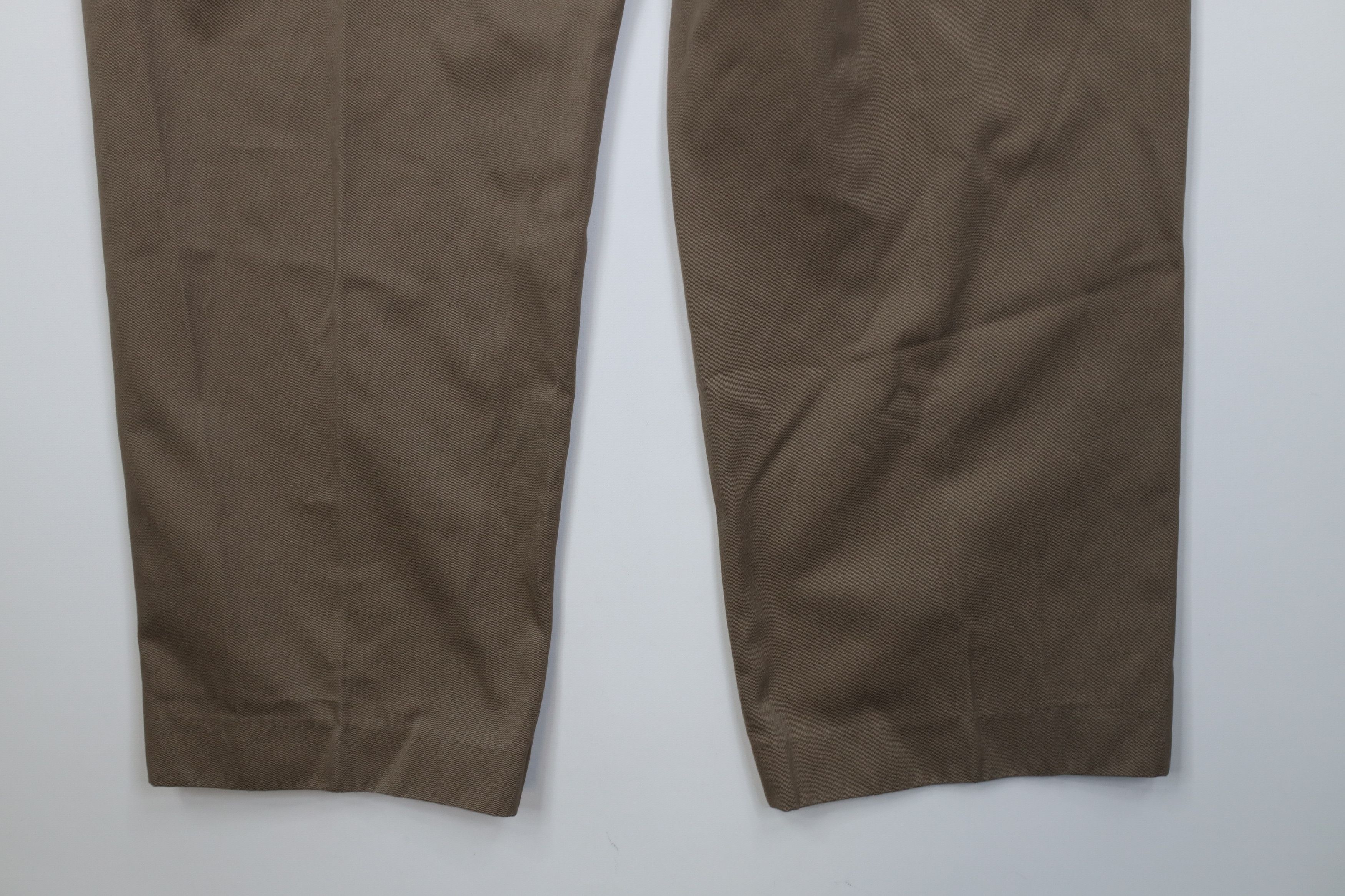 Lands' End Vintage 90s Lands End Heavyweight Wide Leg Chino Pants Brown Size US 36 / EU 52 - 13 Thumbnail