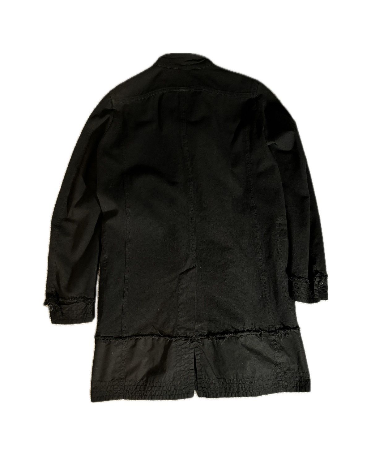 Viridi Anne raw hem coat