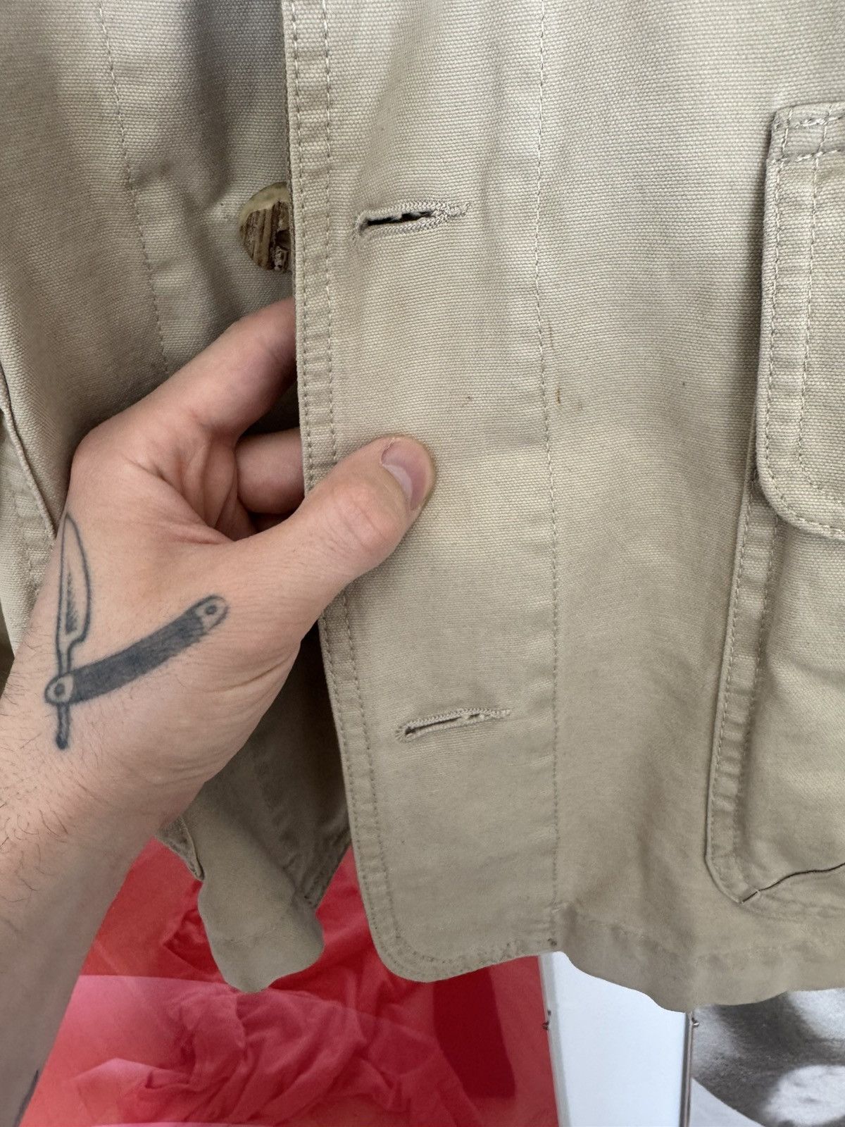 Marlboro Classics Marlboro Classics Vintage Washed Beige Jacket Chore Coat Size US M / EU 48-50 / 2 - 9 Thumbnail