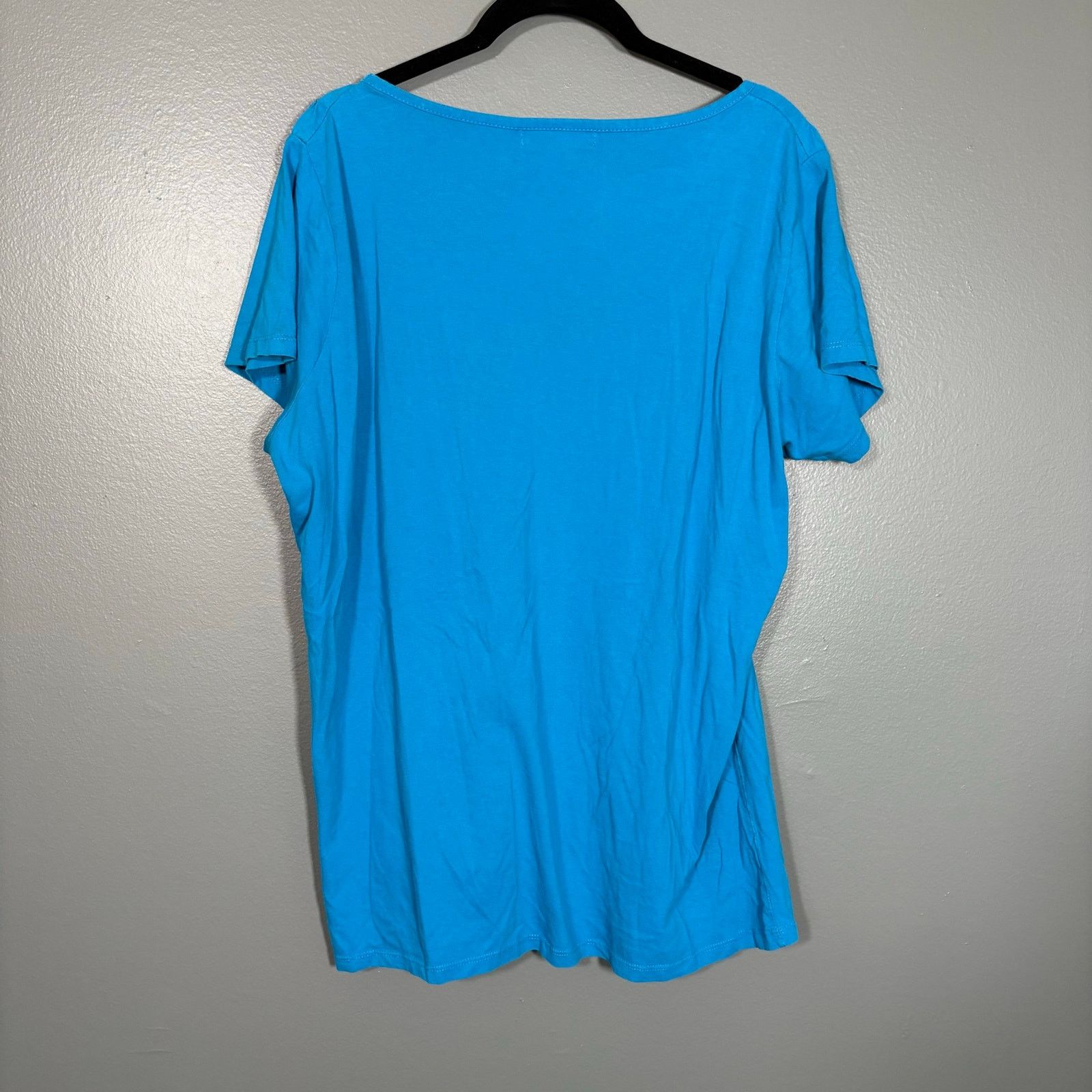 Other Stephanie Rogers Blue Y2K Boho Smocked Beaded Neck Top Size XXL / US 16-18 / IT 52-54 - 6 Thumbnail